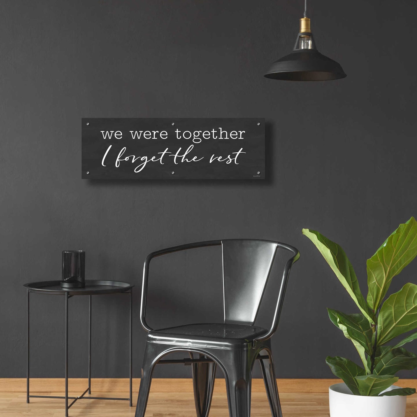 Epic Art 'We Were Together' by Lettered & Lined, Acrylic Glass Wall Art,36x12