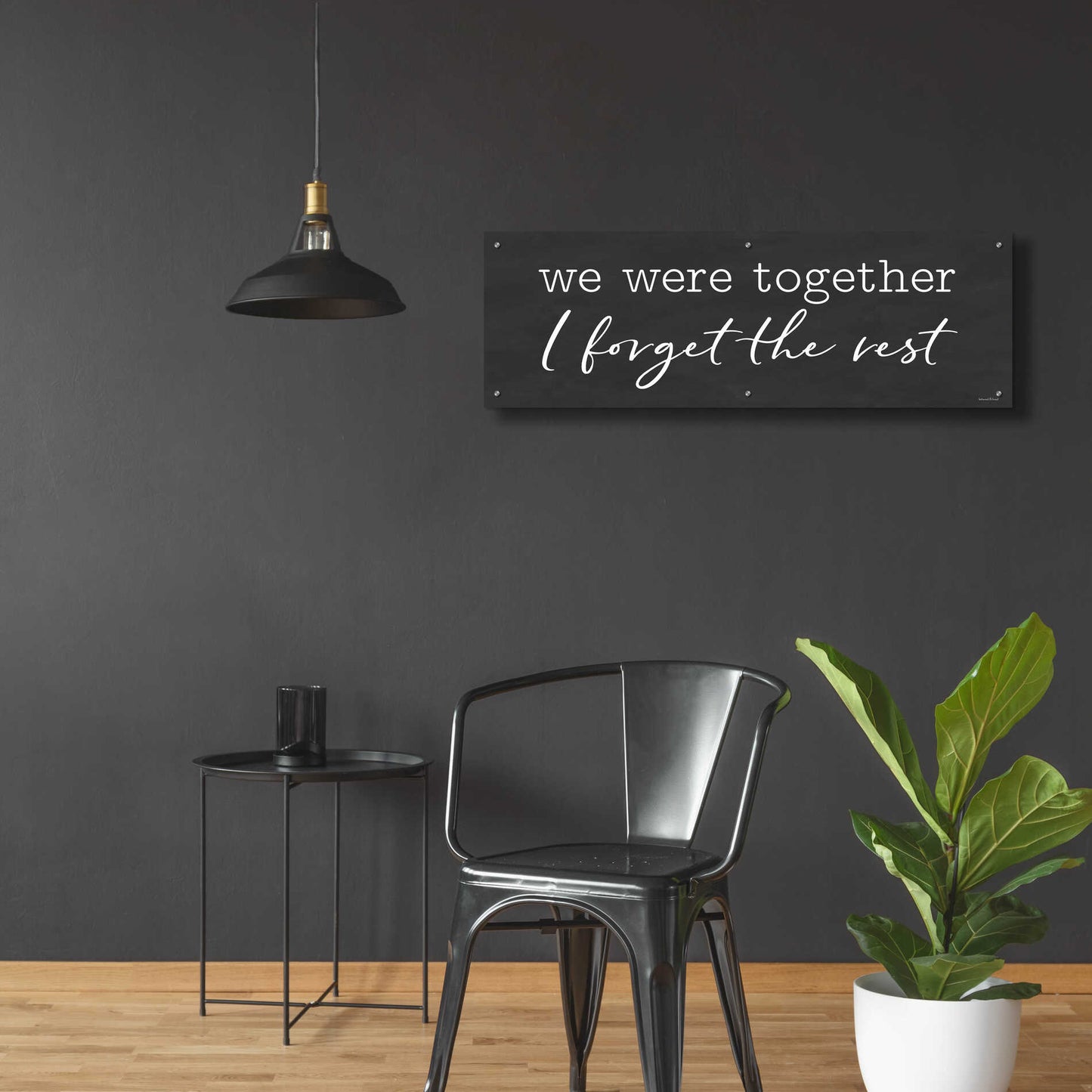 Epic Art 'We Were Together' by Lettered & Lined, Acrylic Glass Wall Art,48x16