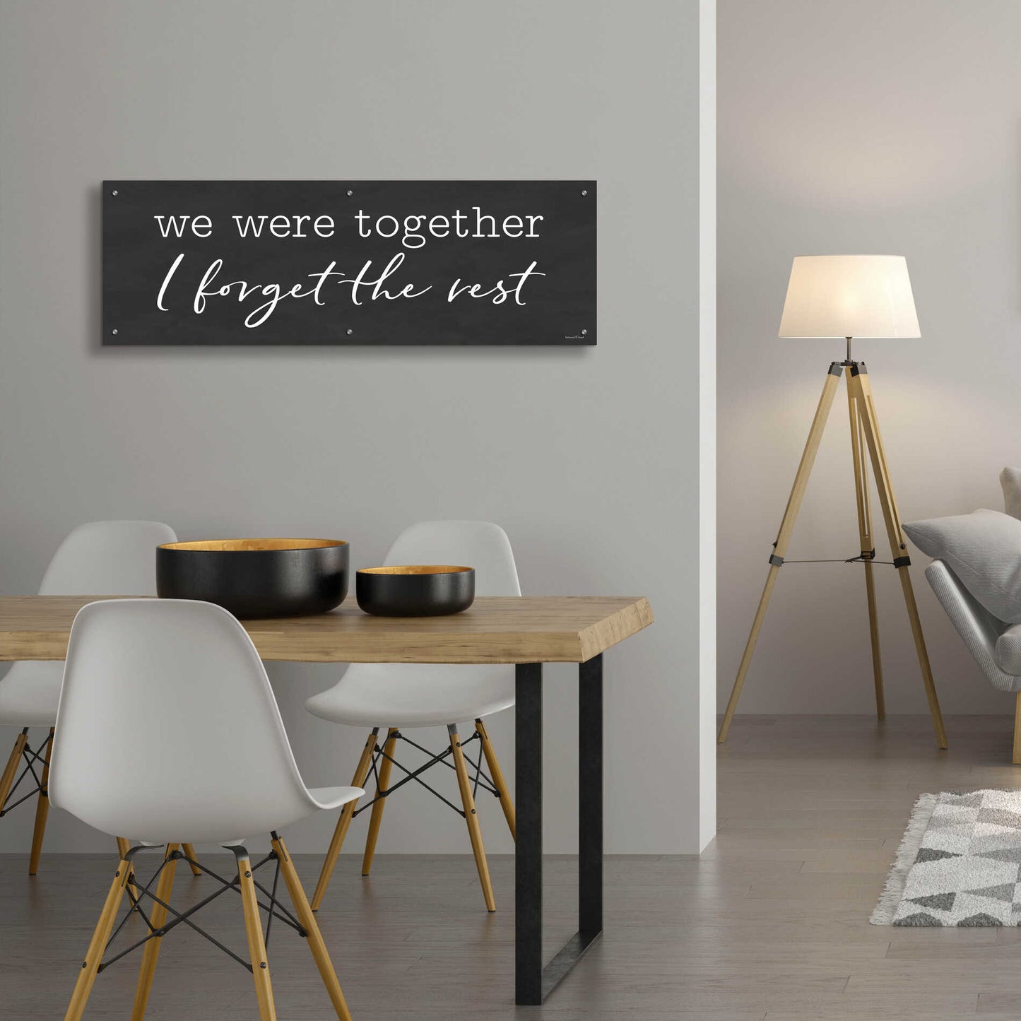 Epic Art 'We Were Together' by Lettered & Lined, Acrylic Glass Wall Art,48x16