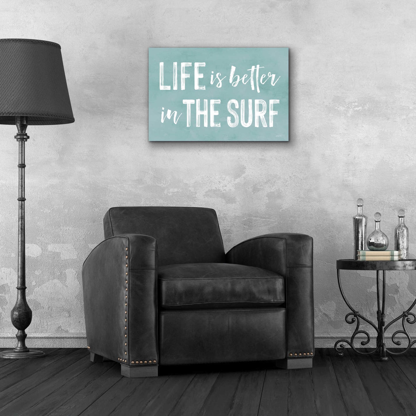 Epic Art 'Life Is Better In The Surf' by Lettered & Lined, Acrylic Glass Wall Art,24x16