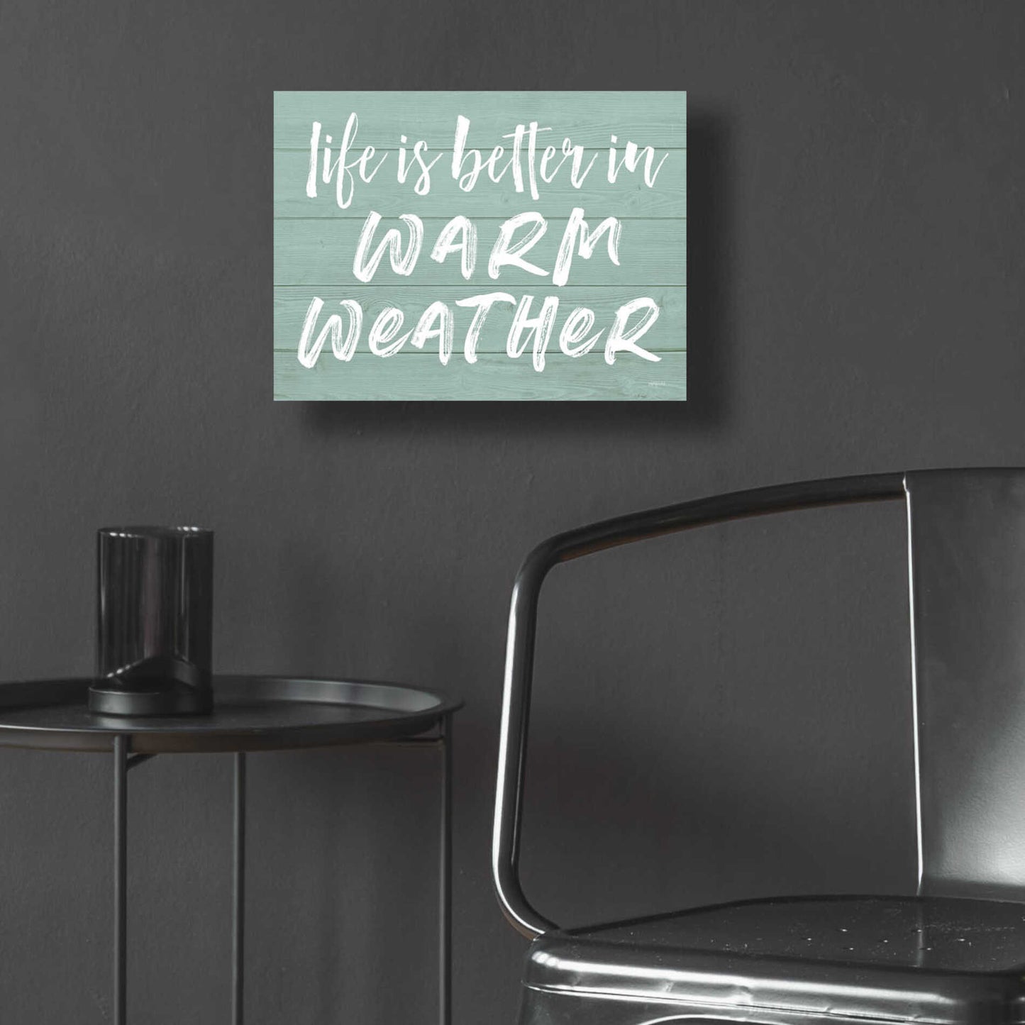 Epic Art 'Life Is Better In Warm Weather' by Lettered & Lined, Acrylic Glass Wall Art,16x12