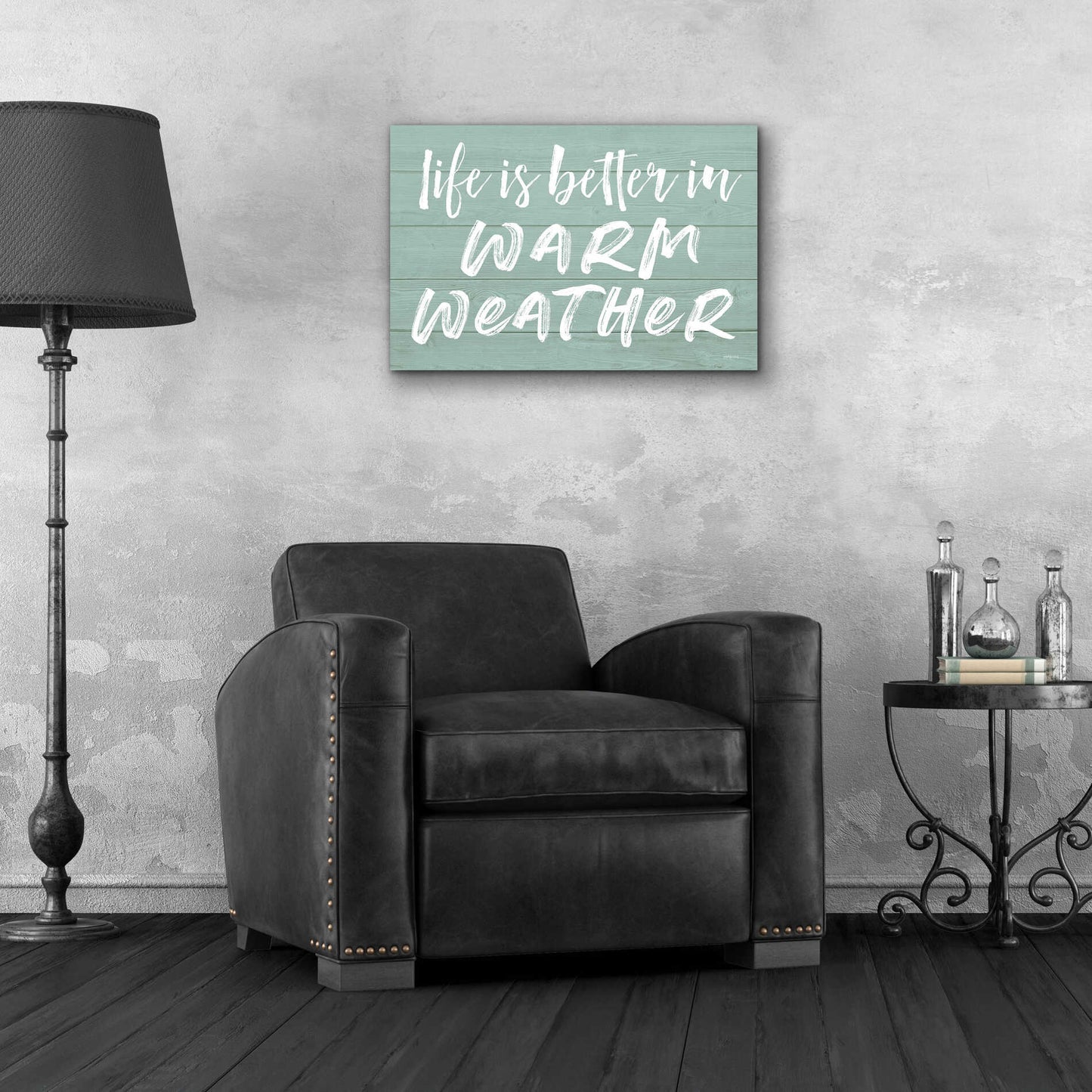 Epic Art 'Life Is Better In Warm Weather' by Lettered & Lined, Acrylic Glass Wall Art,24x16