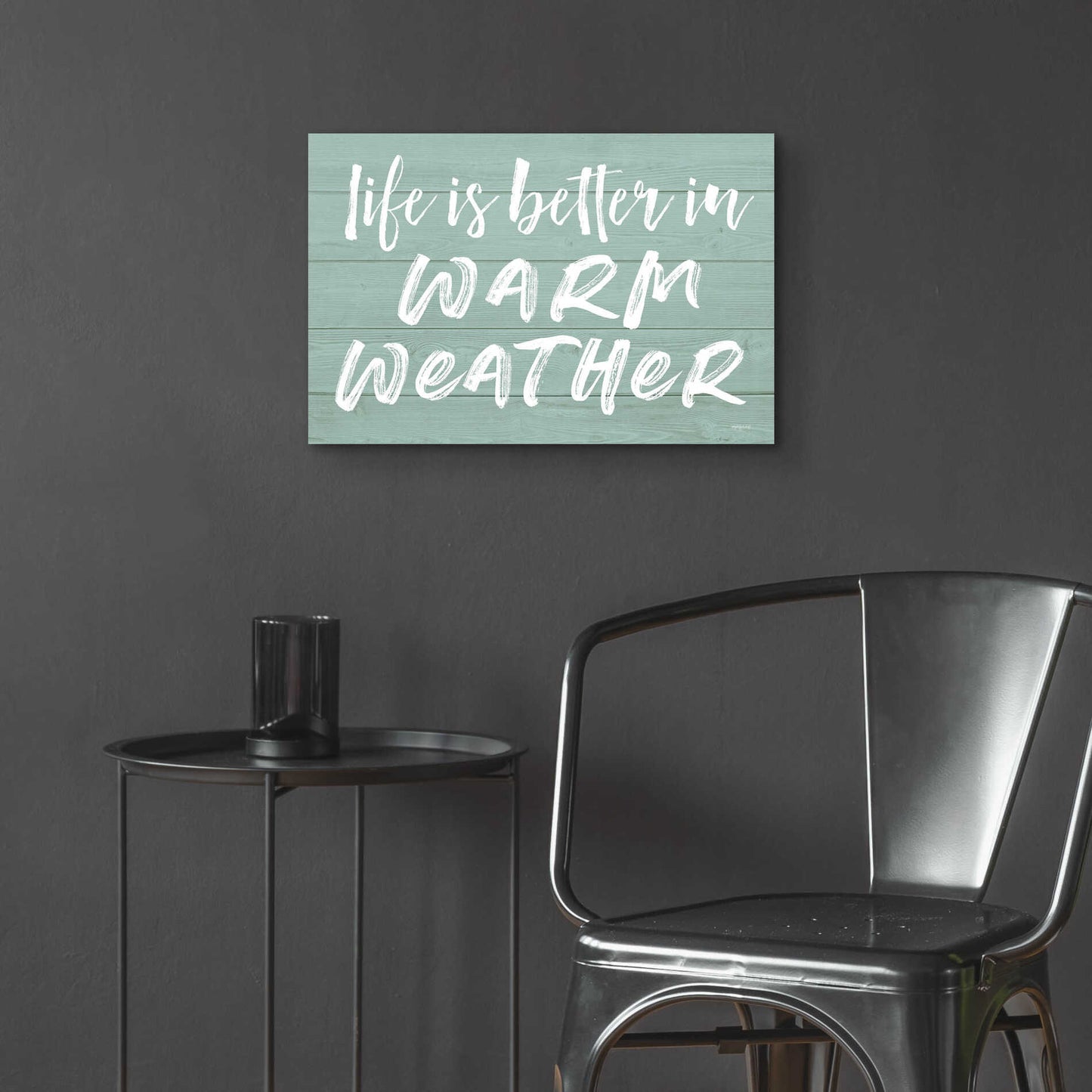 Epic Art 'Life Is Better In Warm Weather' by Lettered & Lined, Acrylic Glass Wall Art,24x16