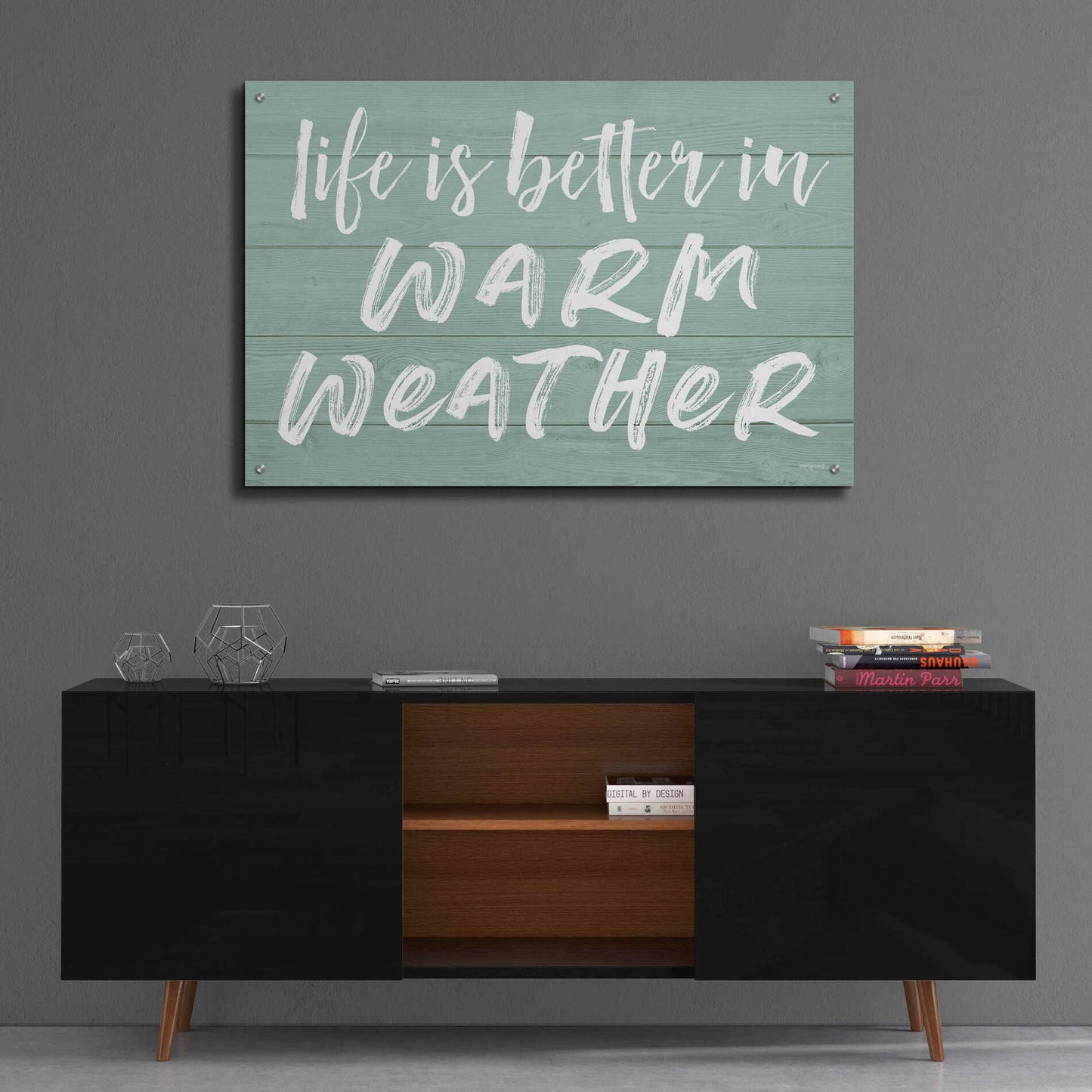 Epic Art 'Life Is Better In Warm Weather' by Lettered & Lined, Acrylic Glass Wall Art,36x24