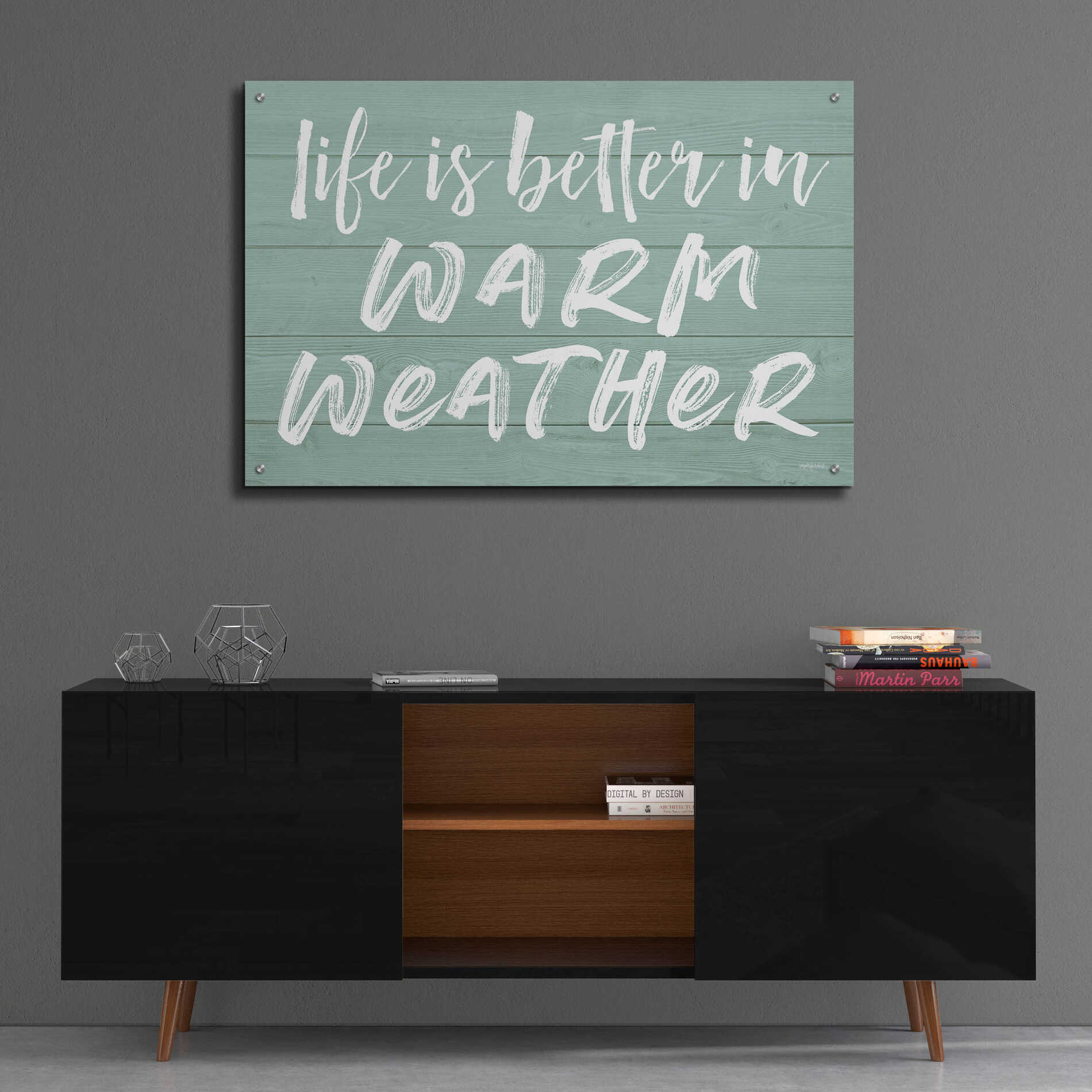 Epic Art 'Life Is Better In Warm Weather' by Lettered & Lined, Acrylic Glass Wall Art,36x24