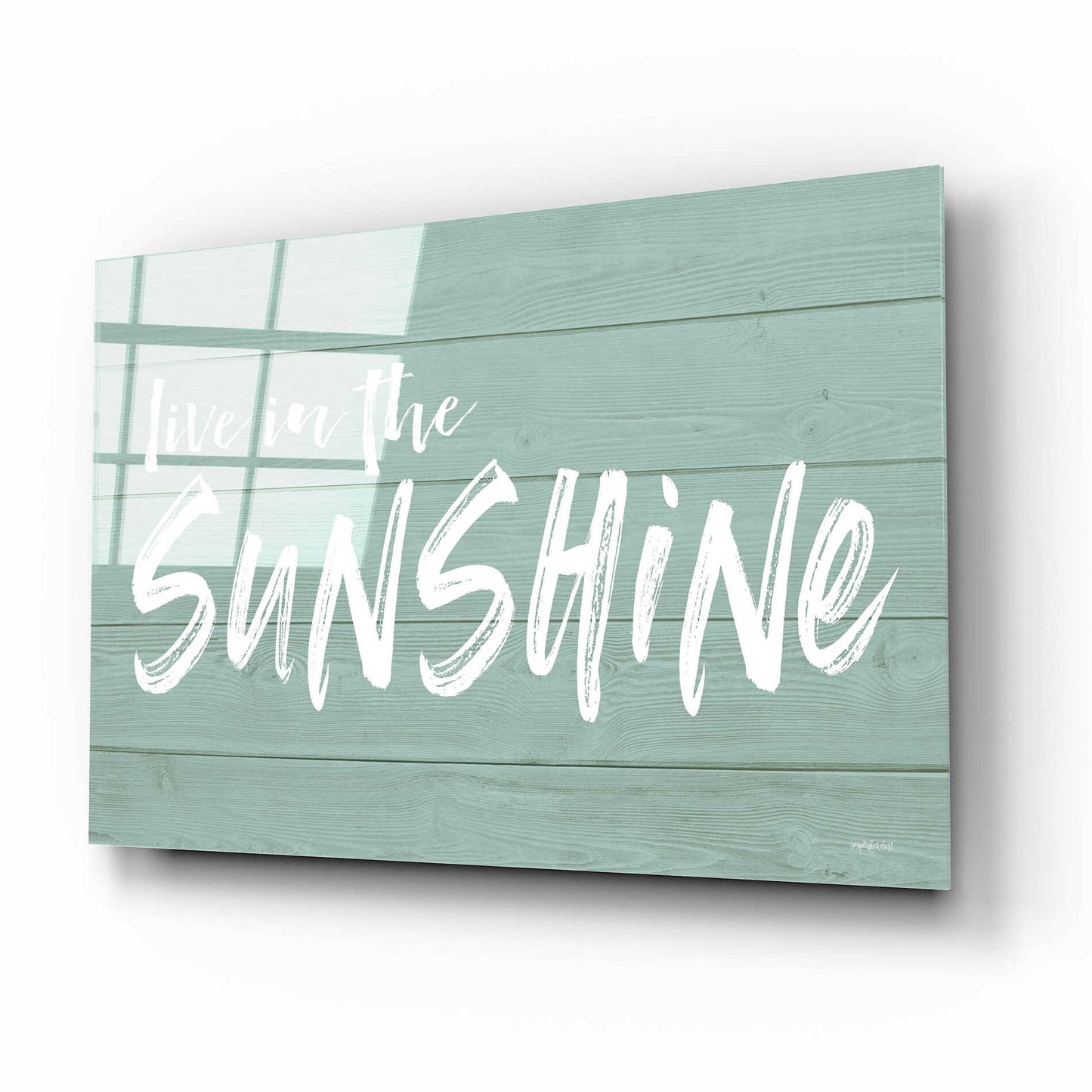 Epic Art 'Live In The Sunshine' by Lettered & Lined, Acrylic Glass Wall Art,16x12