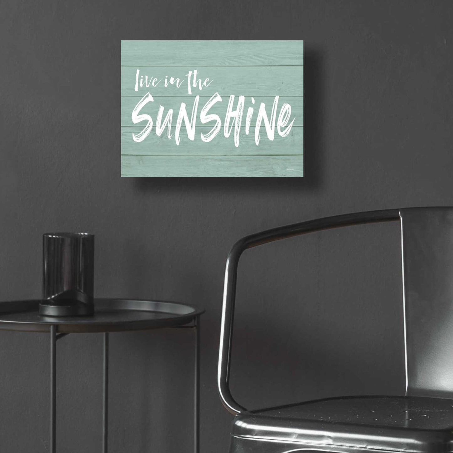 Epic Art 'Live In The Sunshine' by Lettered & Lined, Acrylic Glass Wall Art,16x12