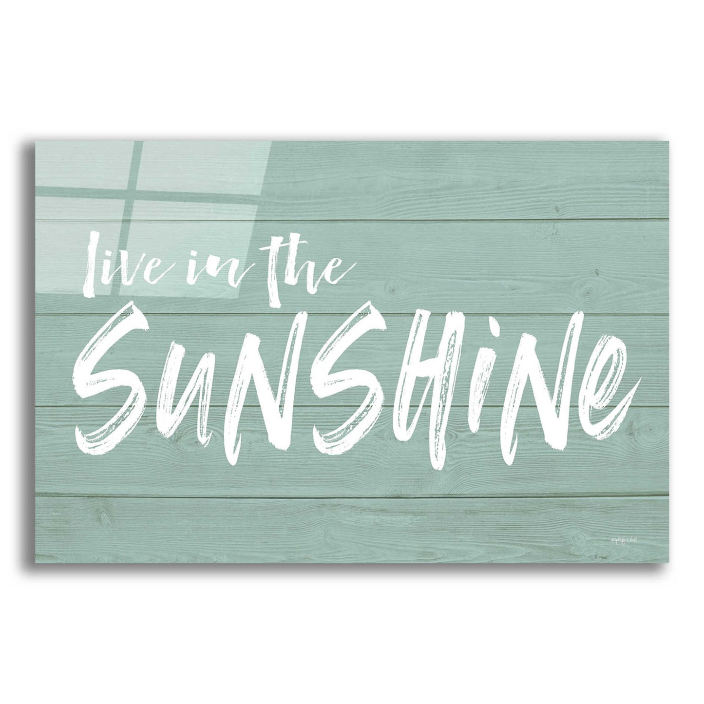 Epic Art 'Live In The Sunshine' by Lettered & Lined, Acrylic Glass Wall Art,24x16