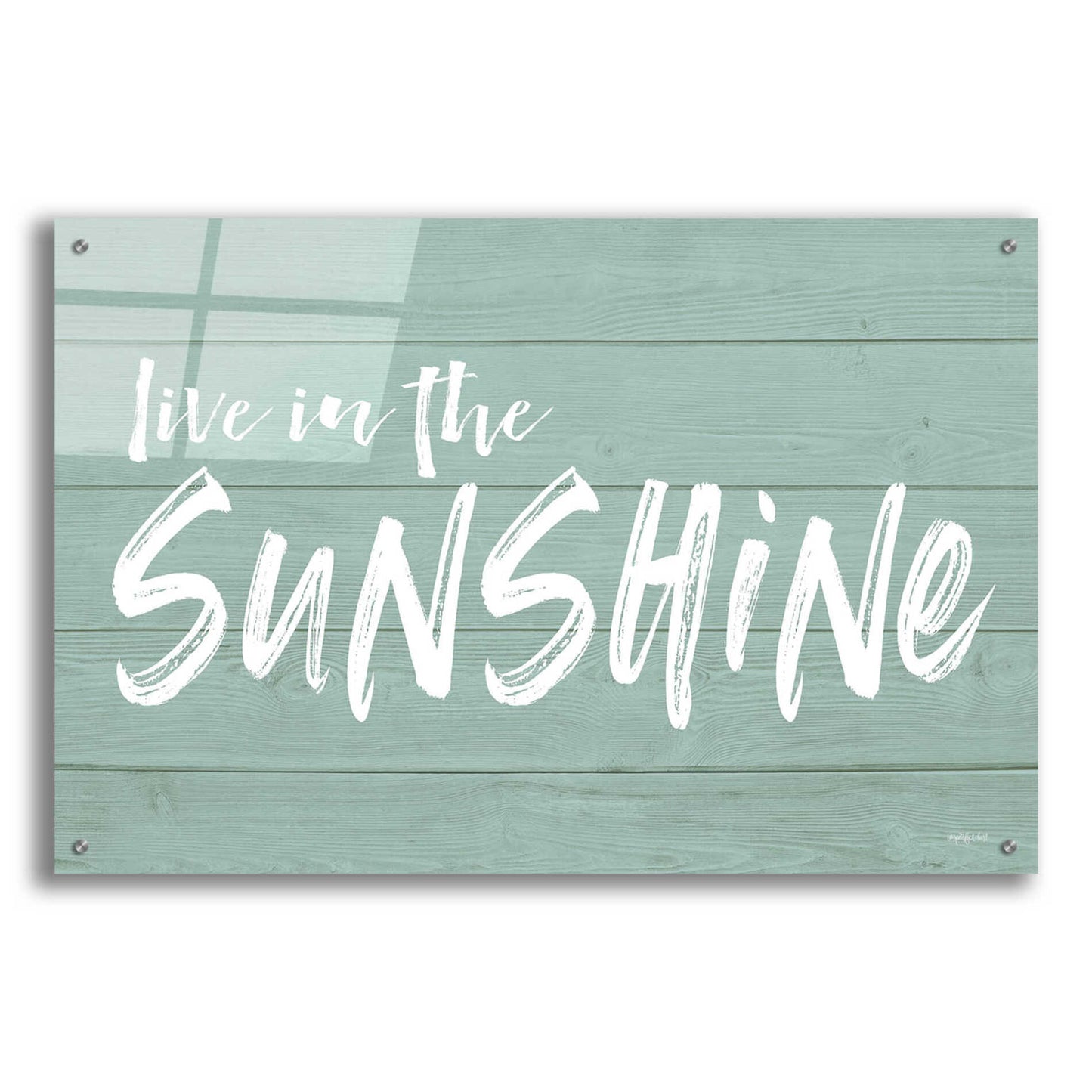 Epic Art 'Live In The Sunshine' by Lettered & Lined, Acrylic Glass Wall Art,36x24