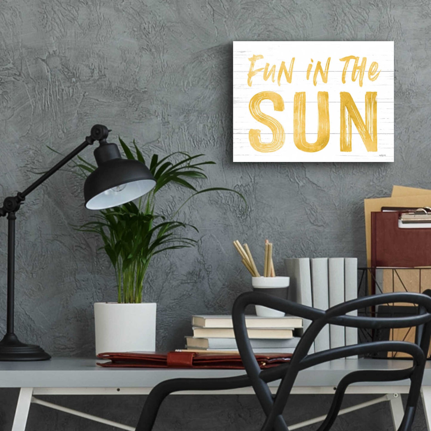 Epic Art 'Fun In The Sun' by Lettered & Lined, Acrylic Glass Wall Art,16x12