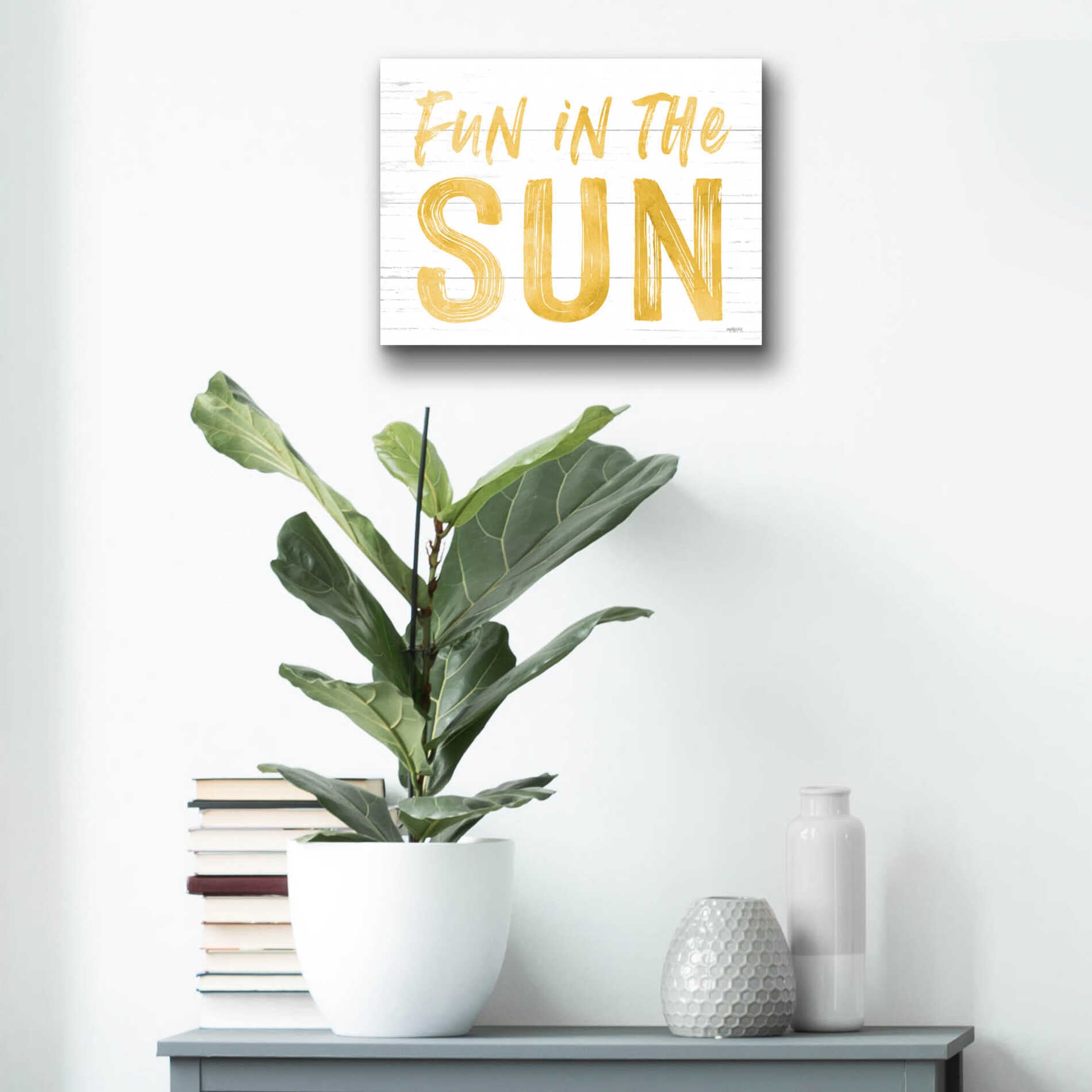 Epic Art 'Fun In The Sun' by Lettered & Lined, Acrylic Glass Wall Art,16x12