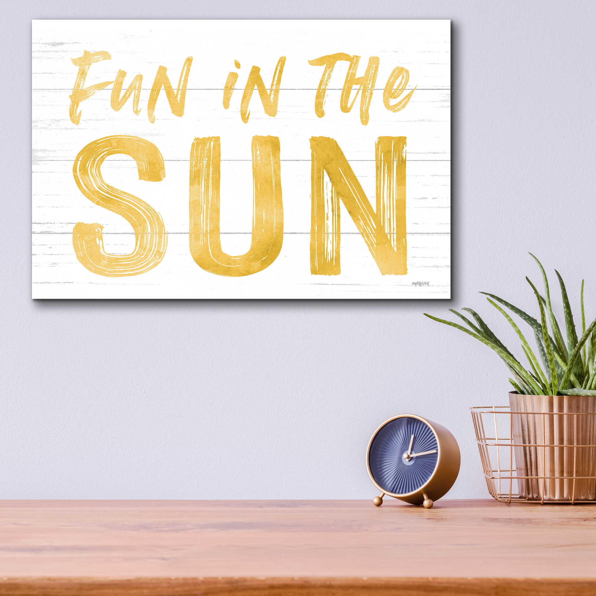 Epic Art 'Fun In The Sun' by Lettered & Lined, Acrylic Glass Wall Art,16x12