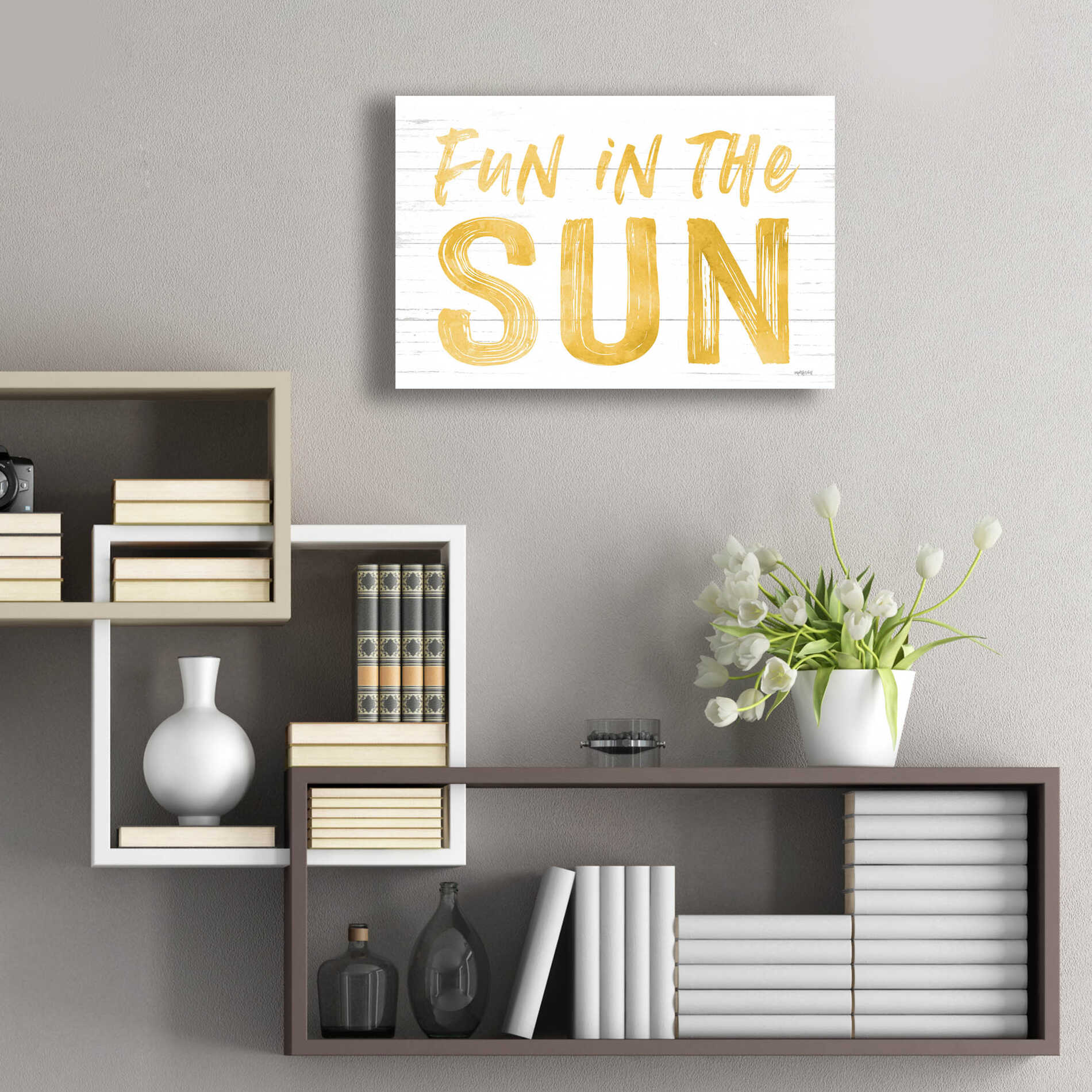 Epic Art 'Fun In The Sun' by Lettered & Lined, Acrylic Glass Wall Art,24x16