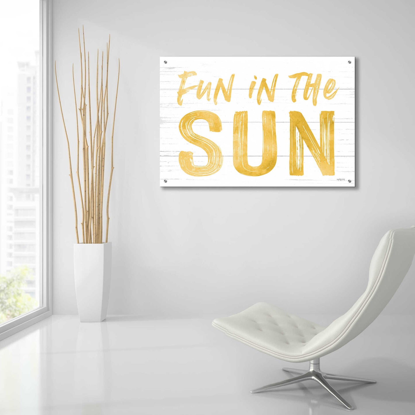 Epic Art 'Fun In The Sun' by Lettered & Lined, Acrylic Glass Wall Art,36x24