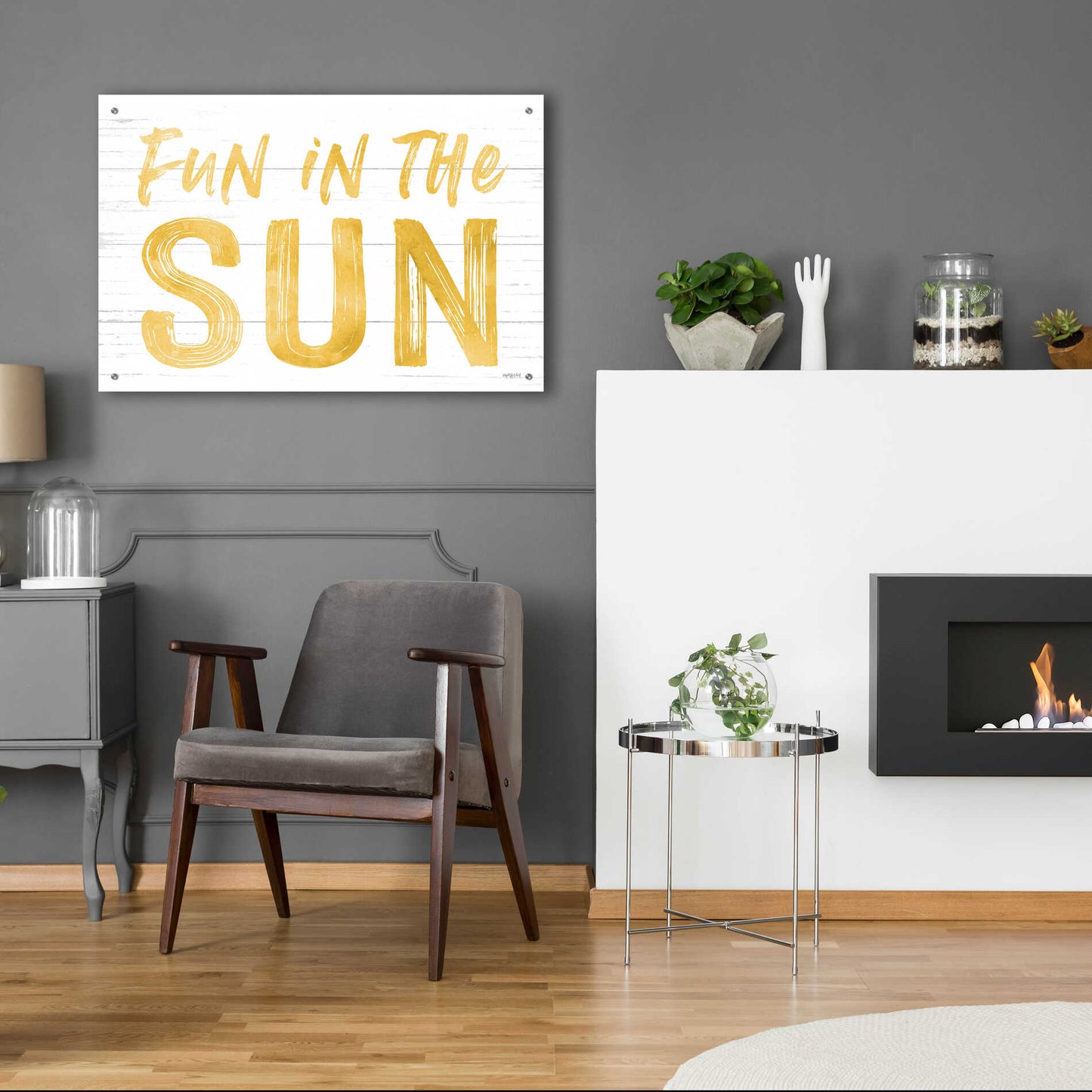 Epic Art 'Fun In The Sun' by Lettered & Lined, Acrylic Glass Wall Art,36x24