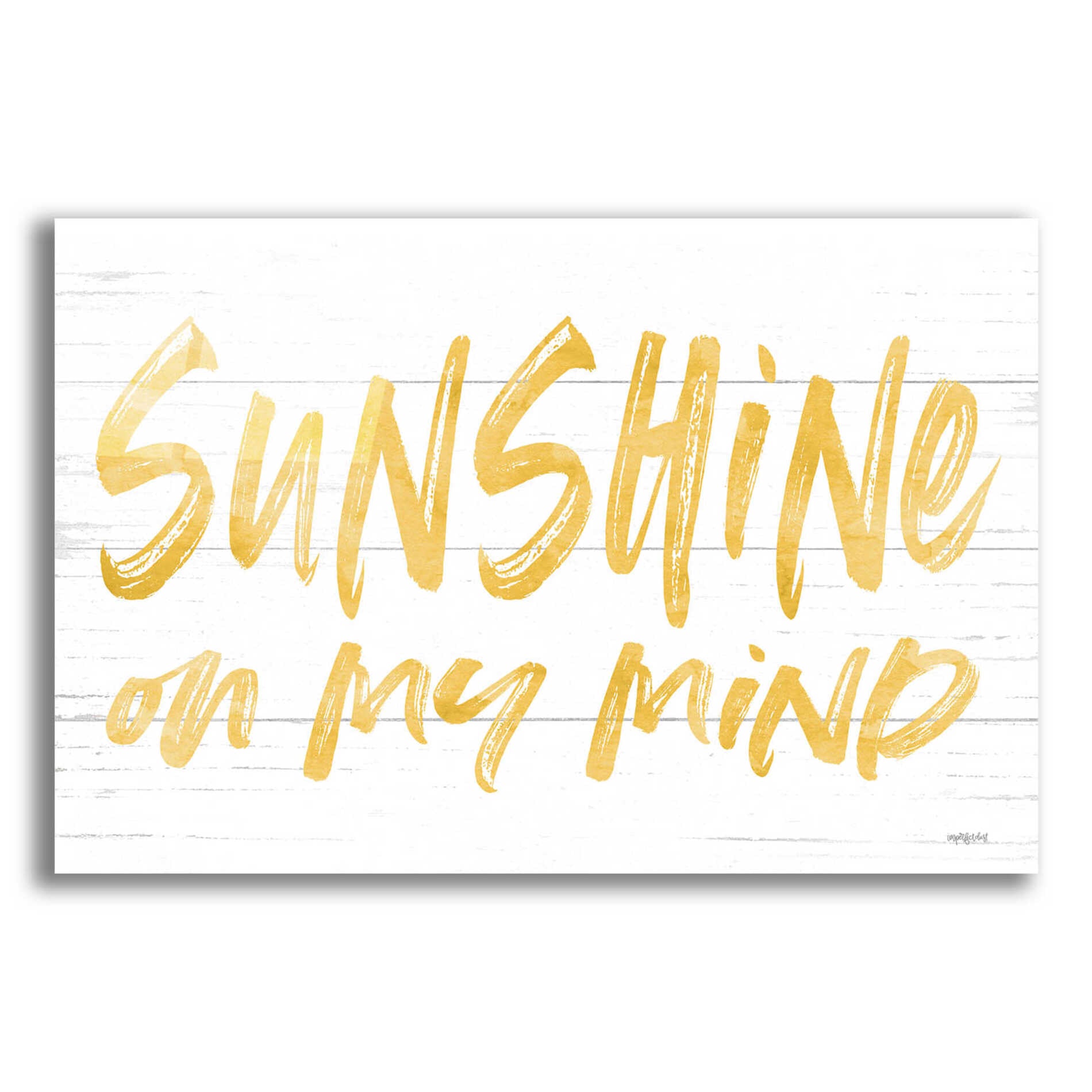 Epic Art 'Sunshine On My Mind' by Lettered & Lined, Acrylic Glass Wall Art,16x12