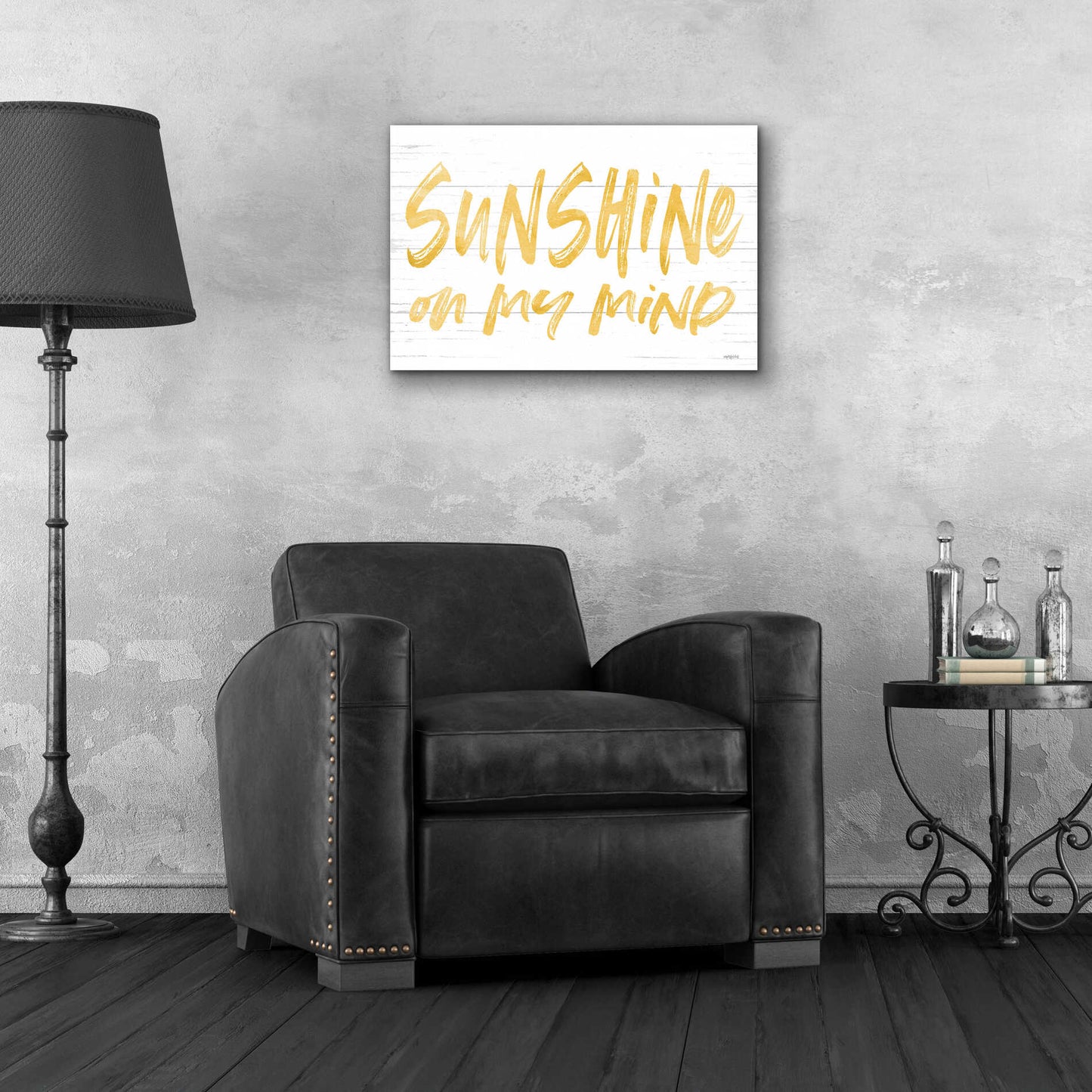 Epic Art 'Sunshine On My Mind' by Lettered & Lined, Acrylic Glass Wall Art,24x16