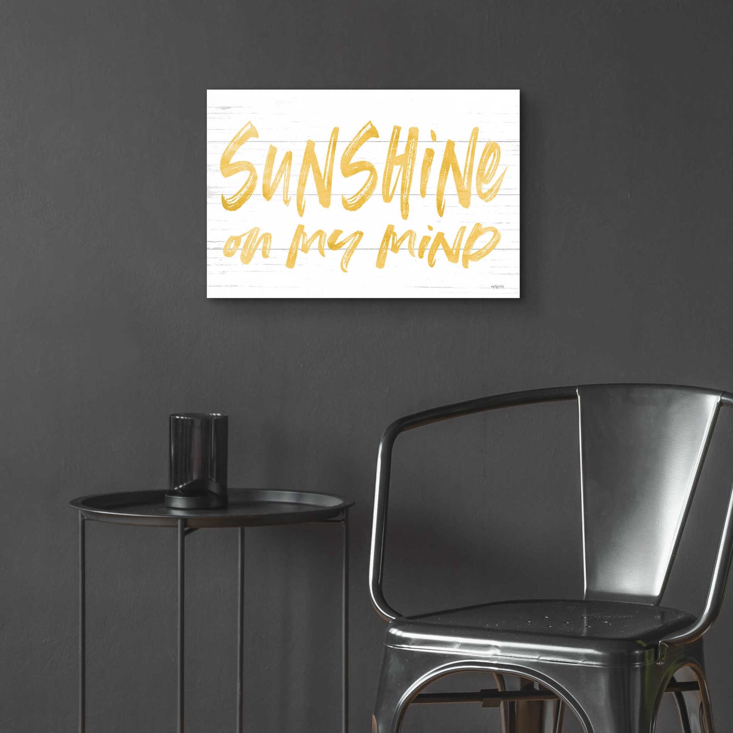 Epic Art 'Sunshine On My Mind' by Lettered & Lined, Acrylic Glass Wall Art,24x16