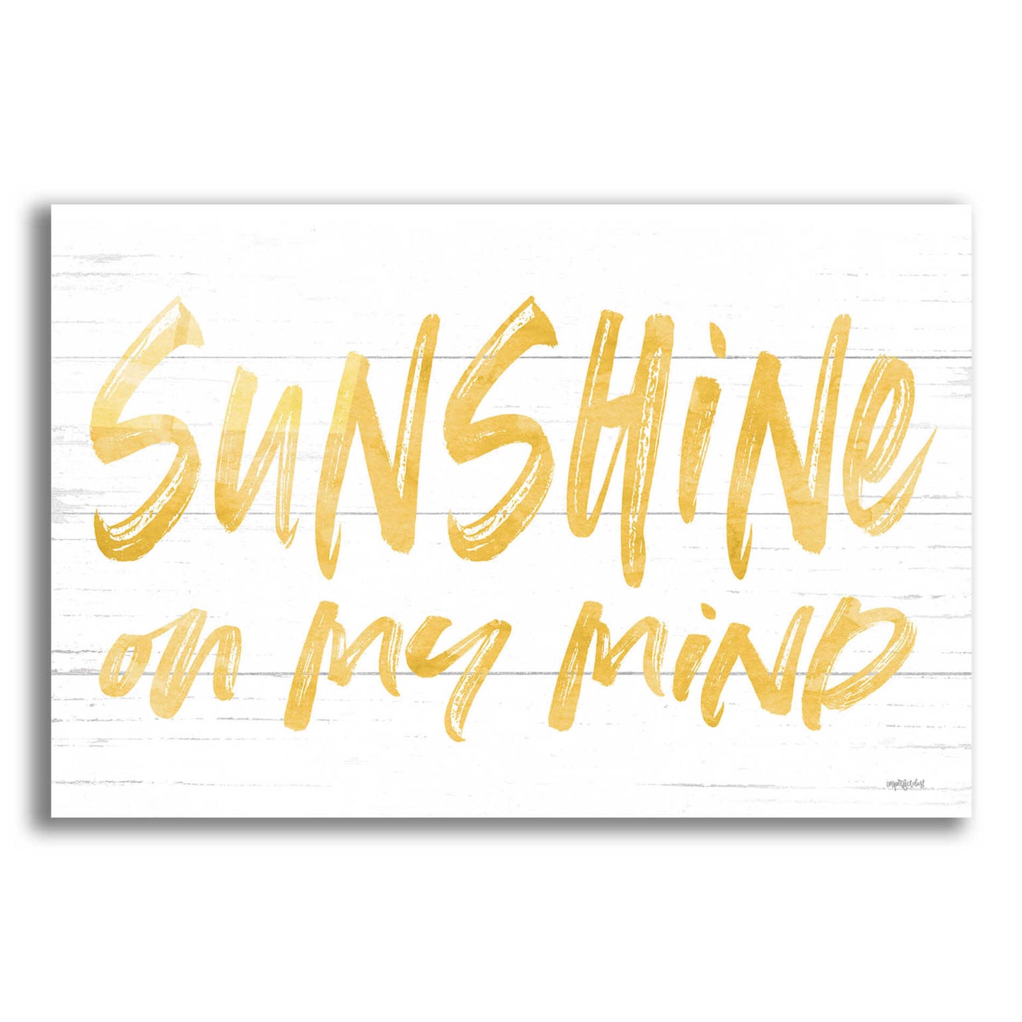 Epic Art 'Sunshine On My Mind' by Lettered & Lined, Acrylic Glass Wall Art,24x16