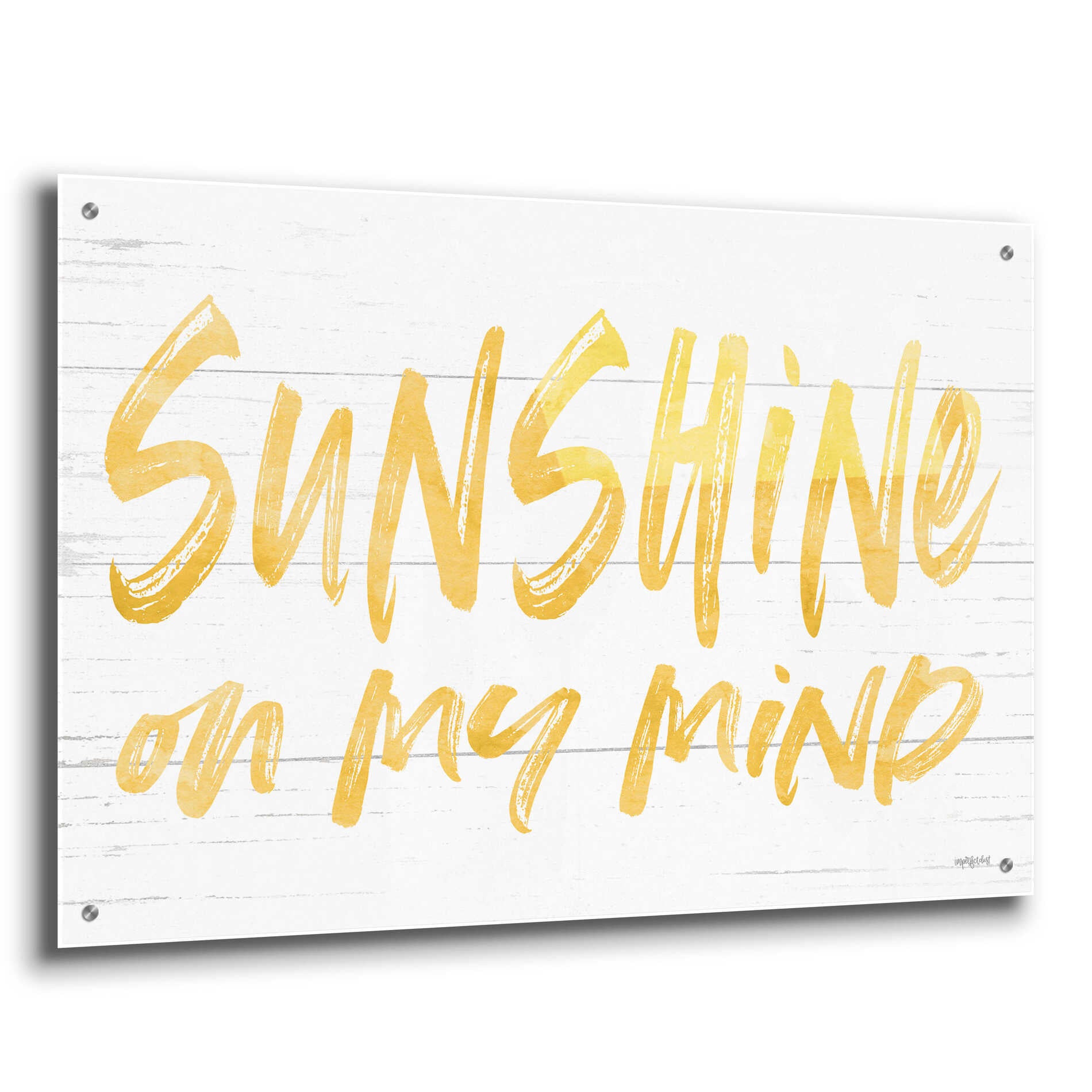 Epic Art 'Sunshine On My Mind' by Lettered & Lined, Acrylic Glass Wall Art,36x24