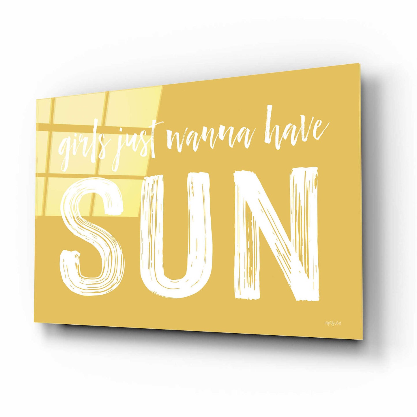 Epic Art 'Girls Just Wanna Have Sun' by Lettered & Lined, Acrylic Glass Wall Art,16x12