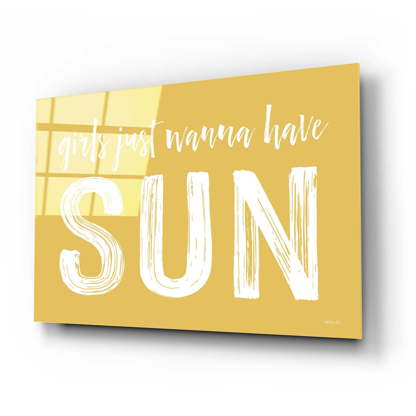 Epic Art 'Girls Just Wanna Have Sun' by Lettered & Lined, Acrylic Glass Wall Art,24x16