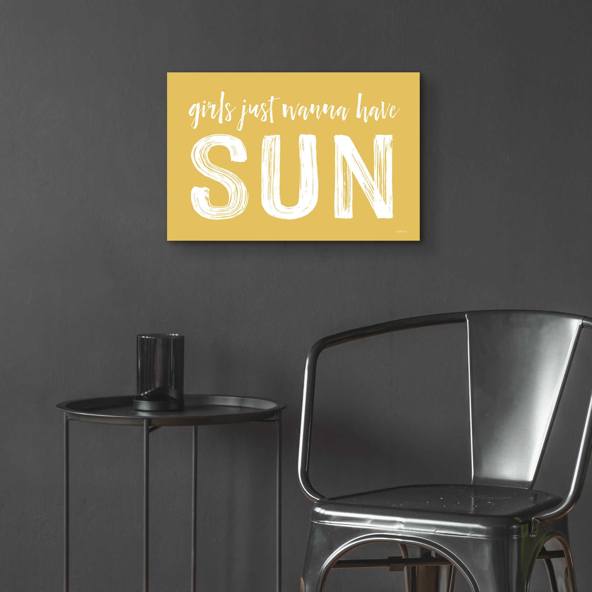 Epic Art 'Girls Just Wanna Have Sun' by Lettered & Lined, Acrylic Glass Wall Art,24x16