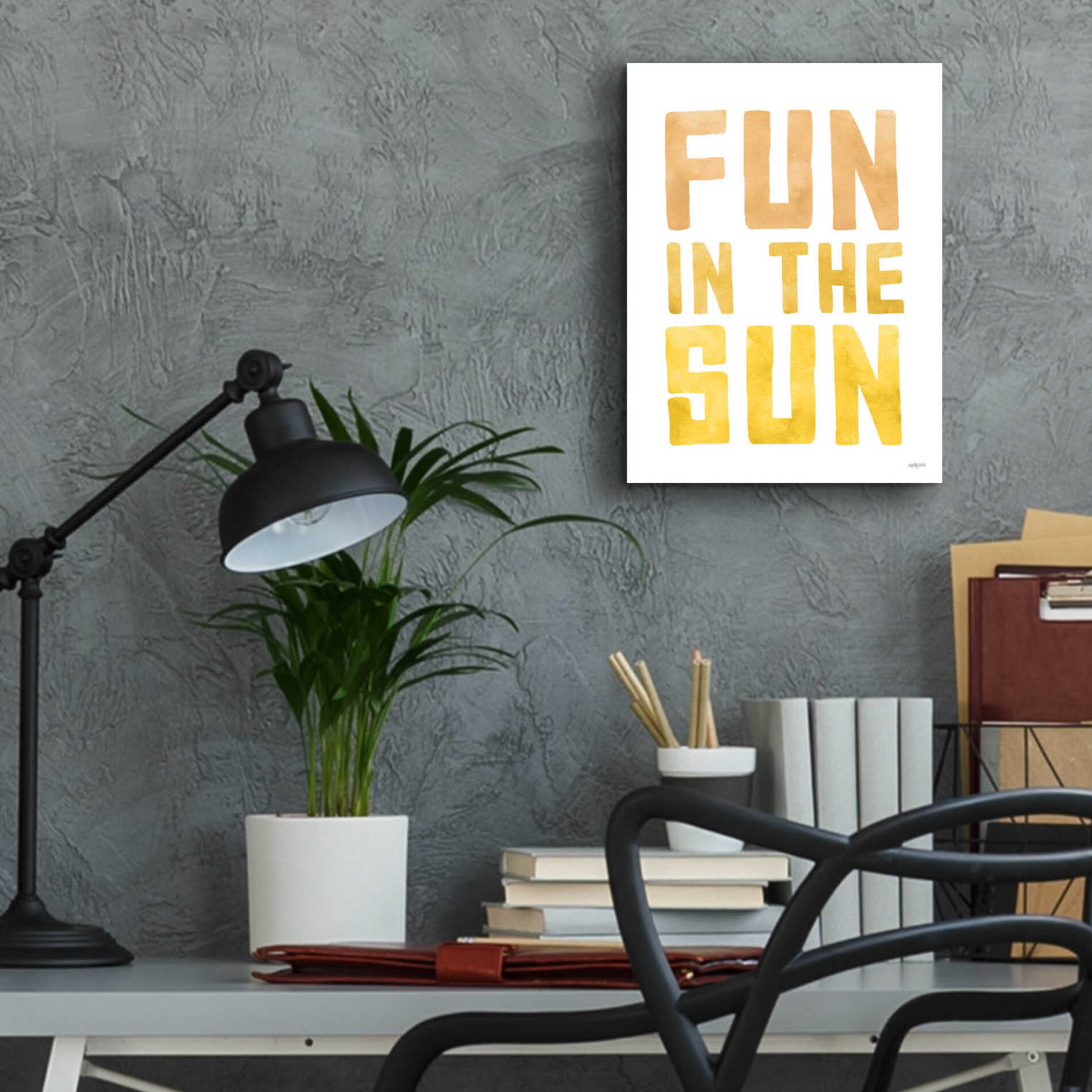Epic Art 'Fun In The Sun II' by Lettered & Lined, Acrylic Glass Wall Art,12x16
