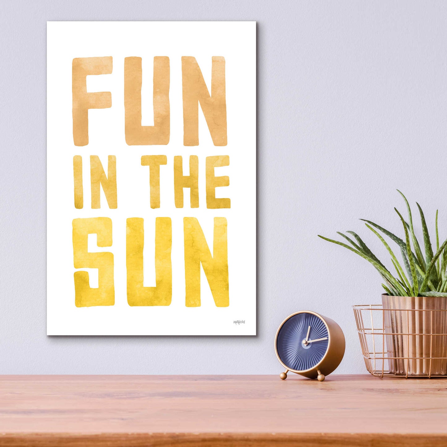 Epic Art 'Fun In The Sun II' by Lettered & Lined, Acrylic Glass Wall Art,12x16