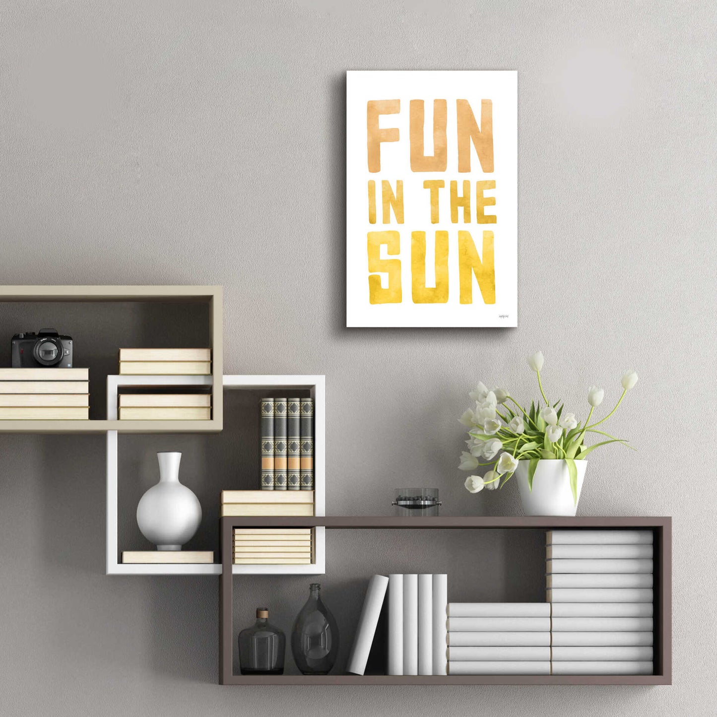 Epic Art 'Fun In The Sun II' by Lettered & Lined, Acrylic Glass Wall Art,16x24