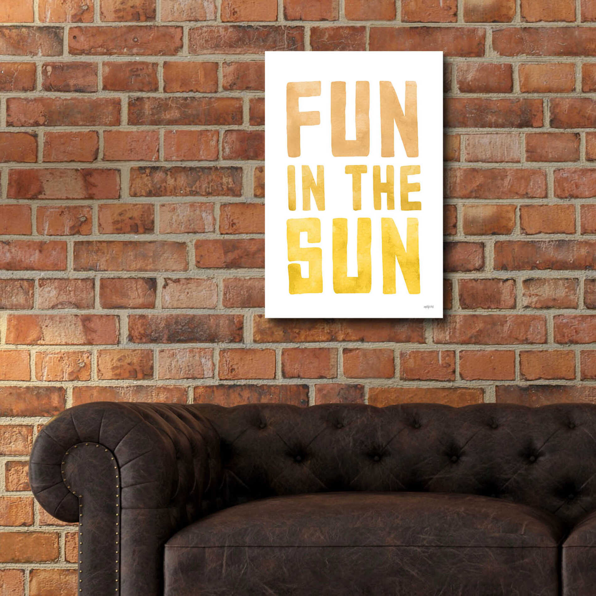 Epic Art 'Fun In The Sun II' by Lettered & Lined, Acrylic Glass Wall Art,16x24