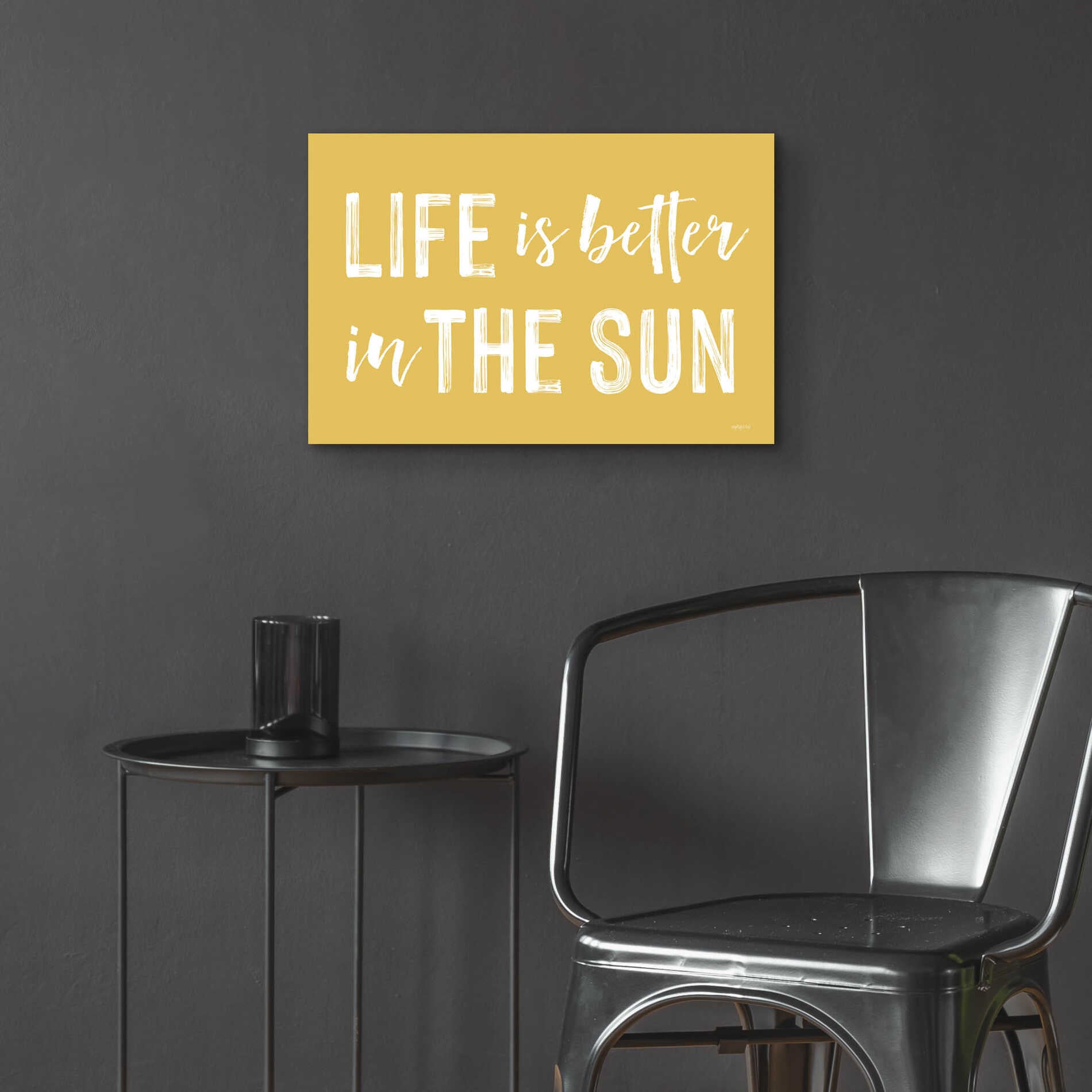 Epic Art 'Life Is Better In The Sun' by Lettered & Lined, Acrylic Glass Wall Art,24x16