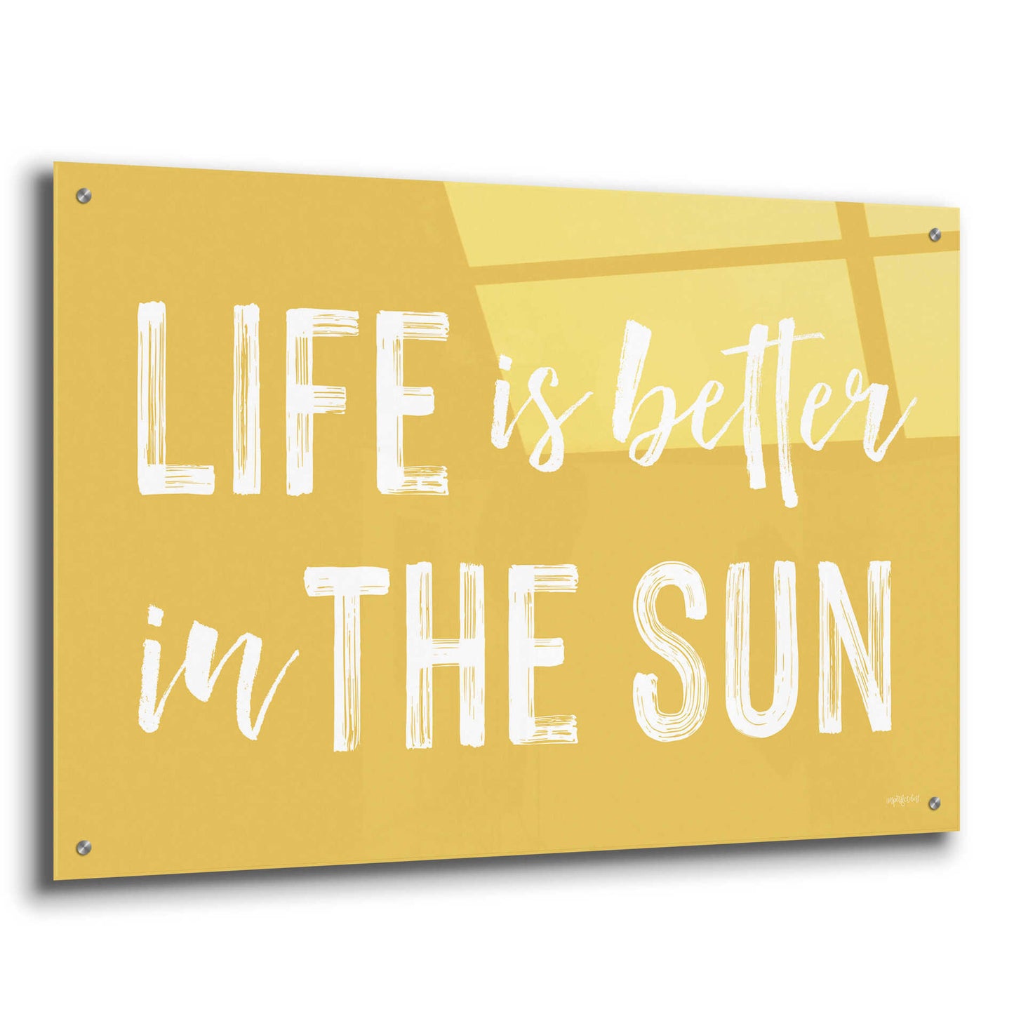 Epic Art 'Life Is Better In The Sun' by Lettered & Lined, Acrylic Glass Wall Art,36x24