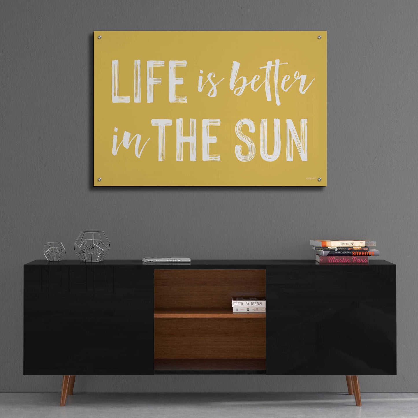 Epic Art 'Life Is Better In The Sun' by Lettered & Lined, Acrylic Glass Wall Art,36x24