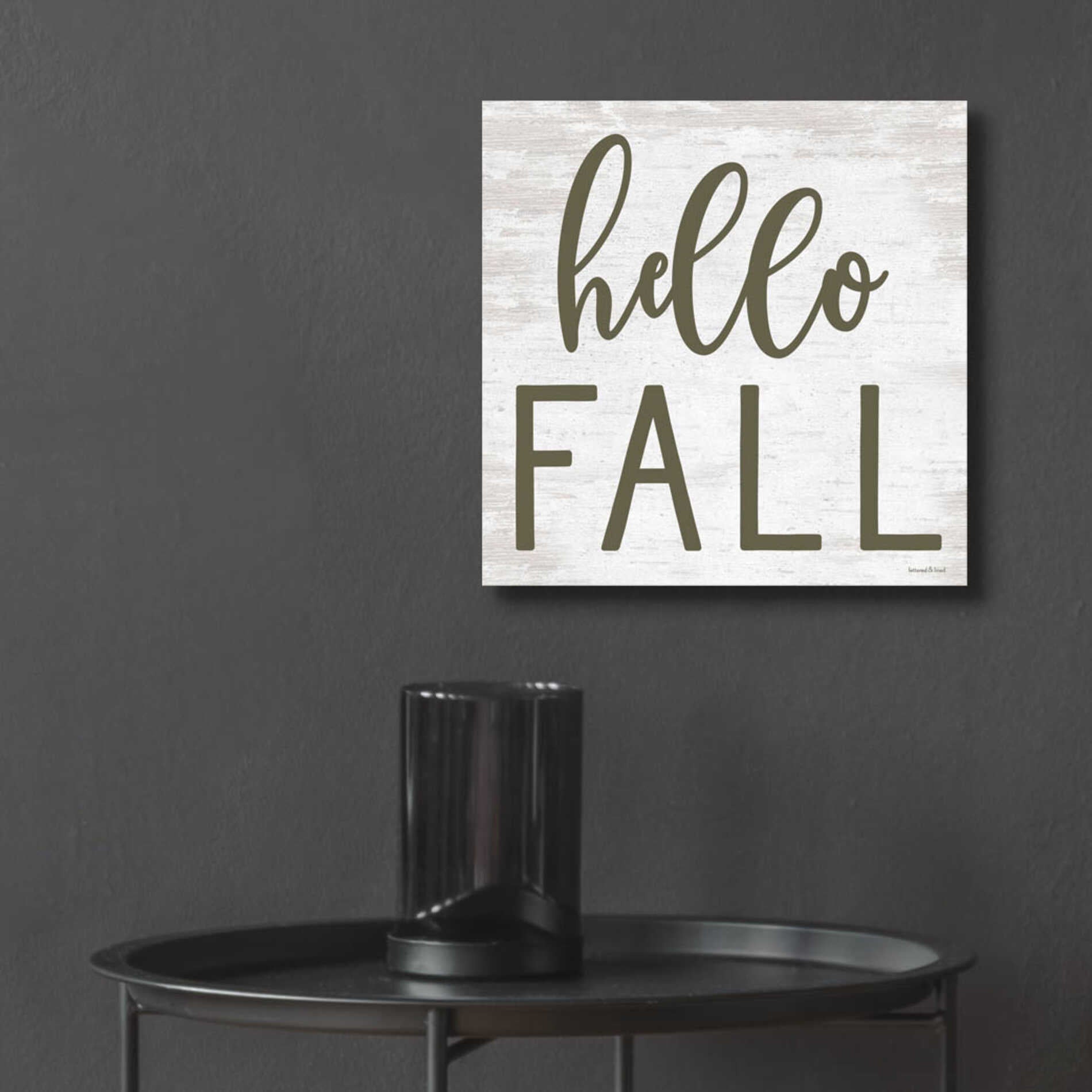 Epic Art 'Hello Fall' by Lettered & Lined, Acrylic Glass Wall Art,12x12