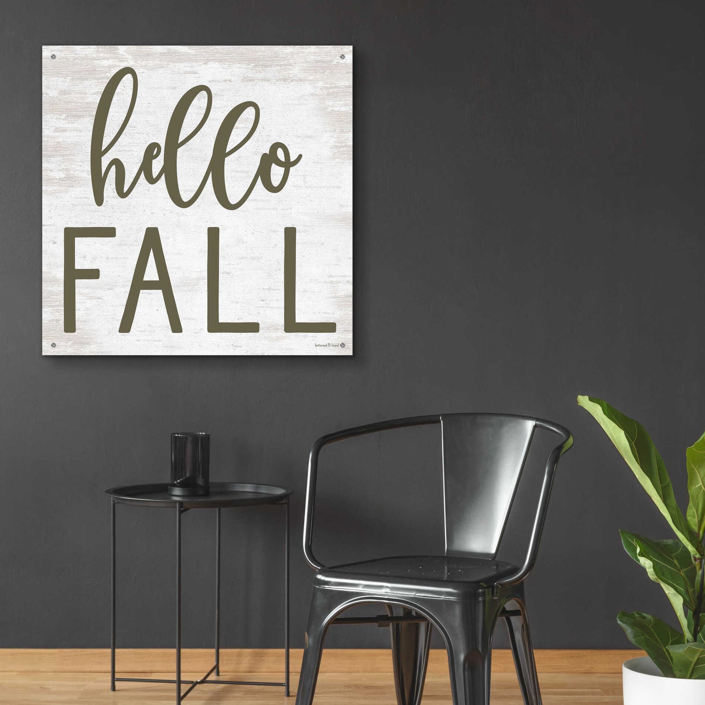 Epic Art 'Hello Fall' by Lettered & Lined, Acrylic Glass Wall Art,36x36