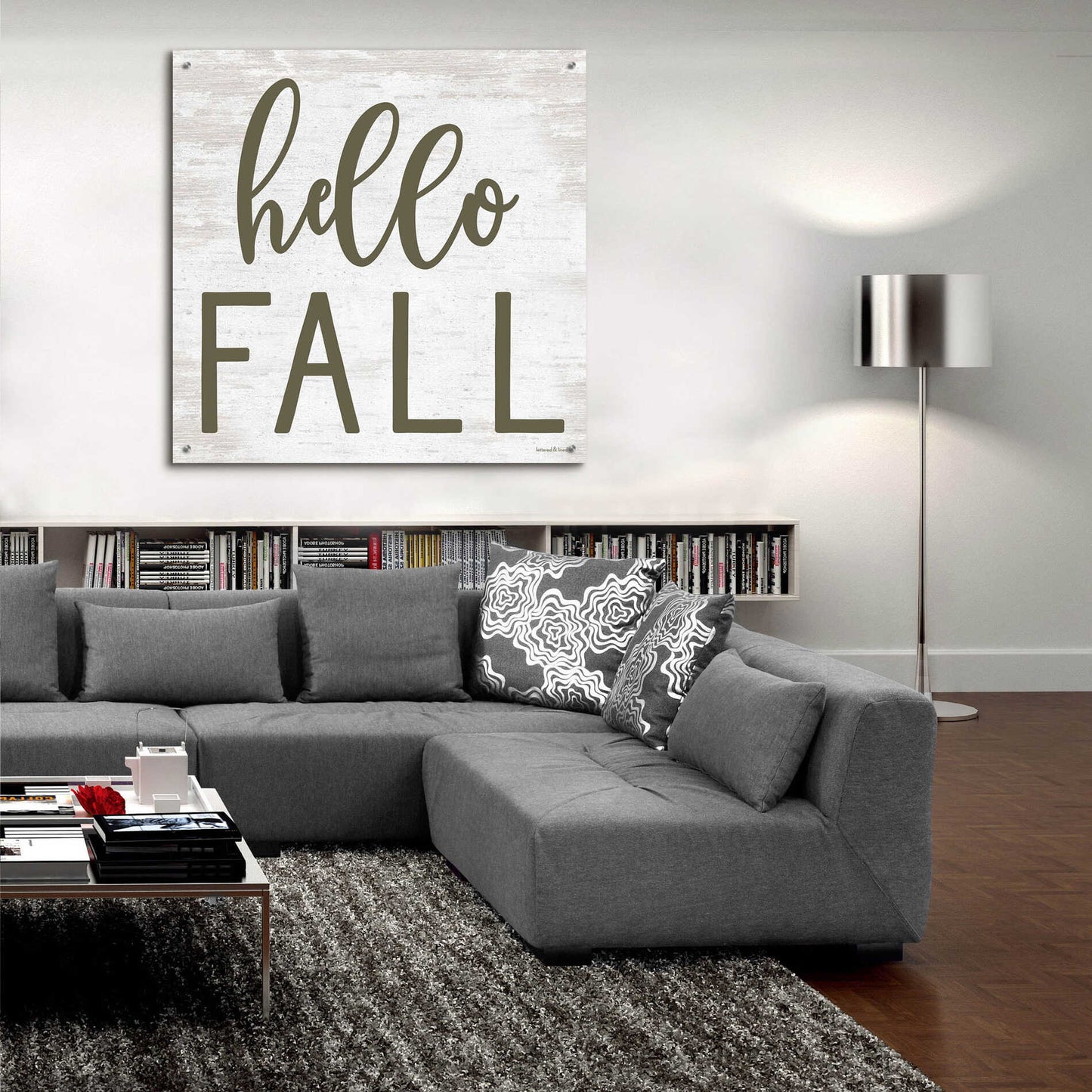 Epic Art 'Hello Fall' by Lettered & Lined, Acrylic Glass Wall Art,36x36