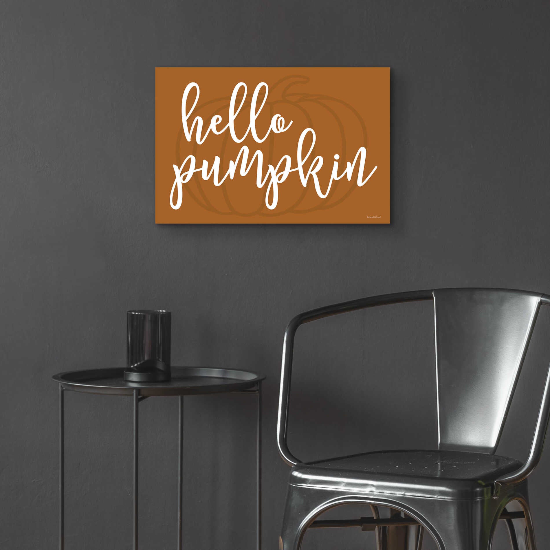 Epic Art 'Hello Pumpkin' by Lettered & Lined, Acrylic Glass Wall Art,24x16
