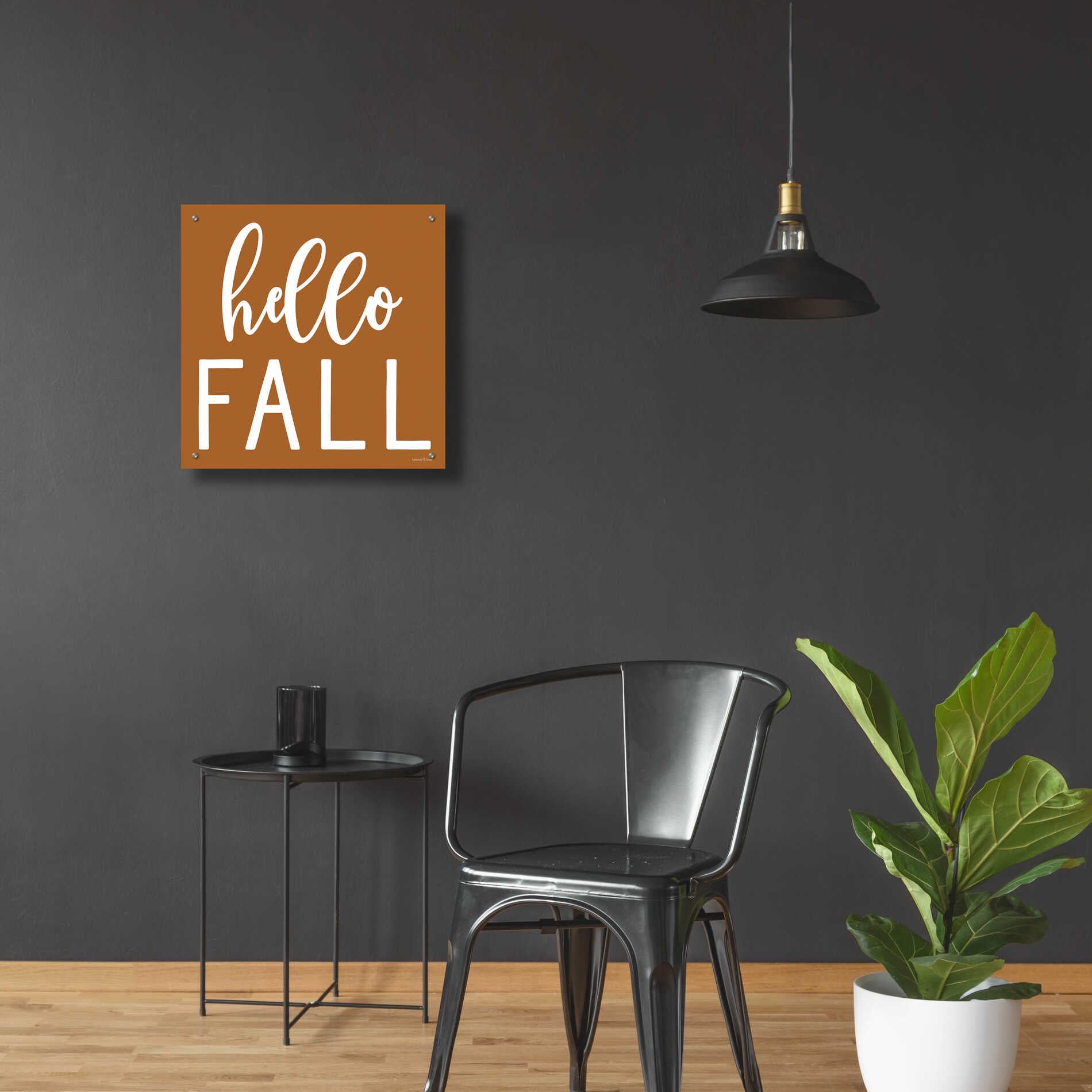 Epic Art 'Hello Fall II' by Lettered & Lined, Acrylic Glass Wall Art,24x24