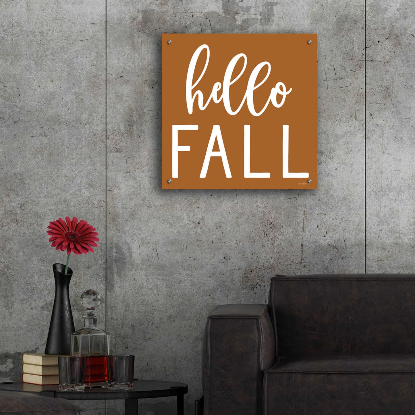 Epic Art 'Hello Fall II' by Lettered & Lined, Acrylic Glass Wall Art,24x24