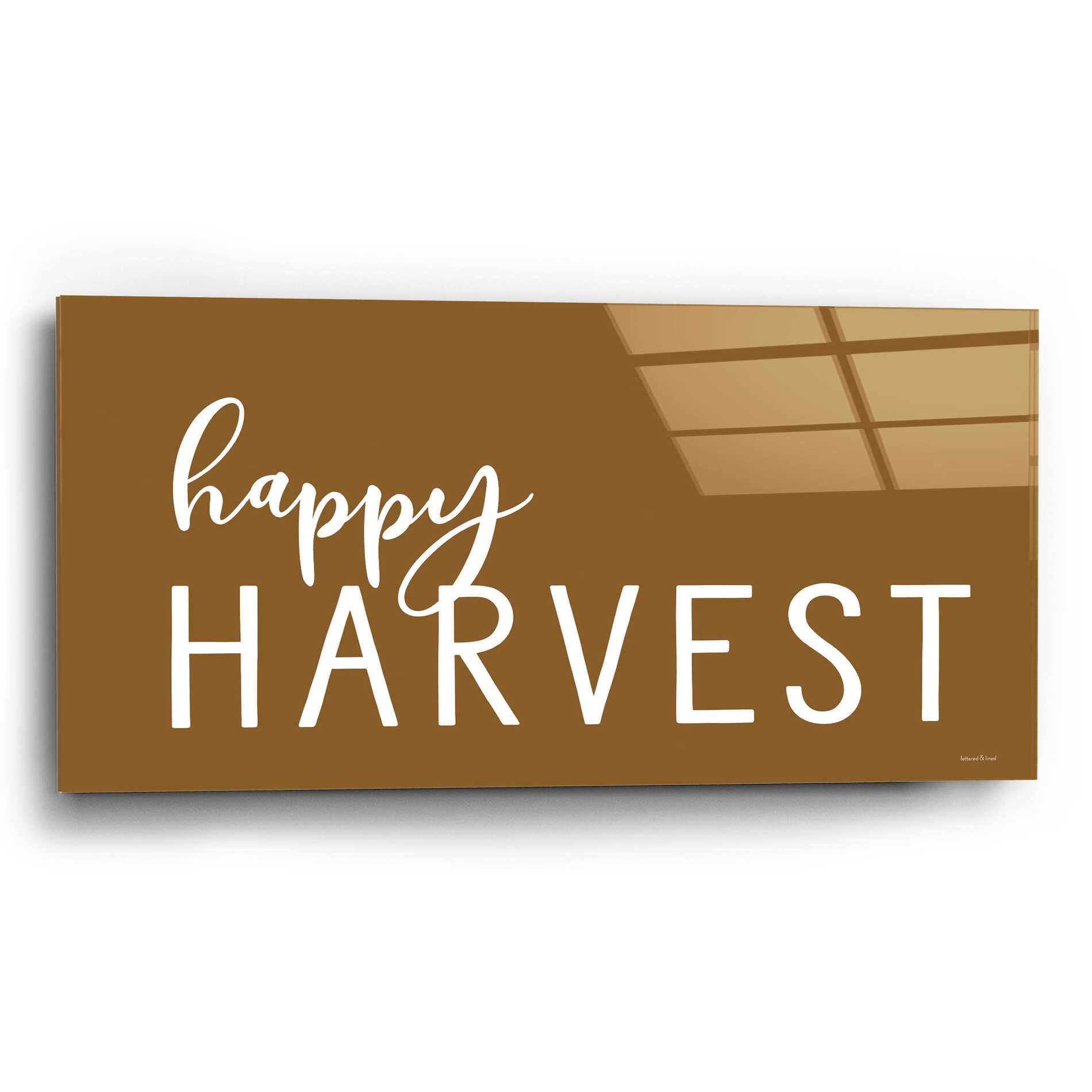 Epic Art 'Happy Harvest II' by Lettered & Lined, Acrylic Glass Wall Art,24x12