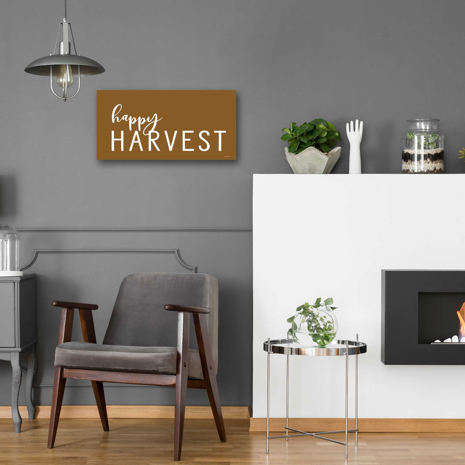 Epic Art 'Happy Harvest II' by Lettered & Lined, Acrylic Glass Wall Art,24x12