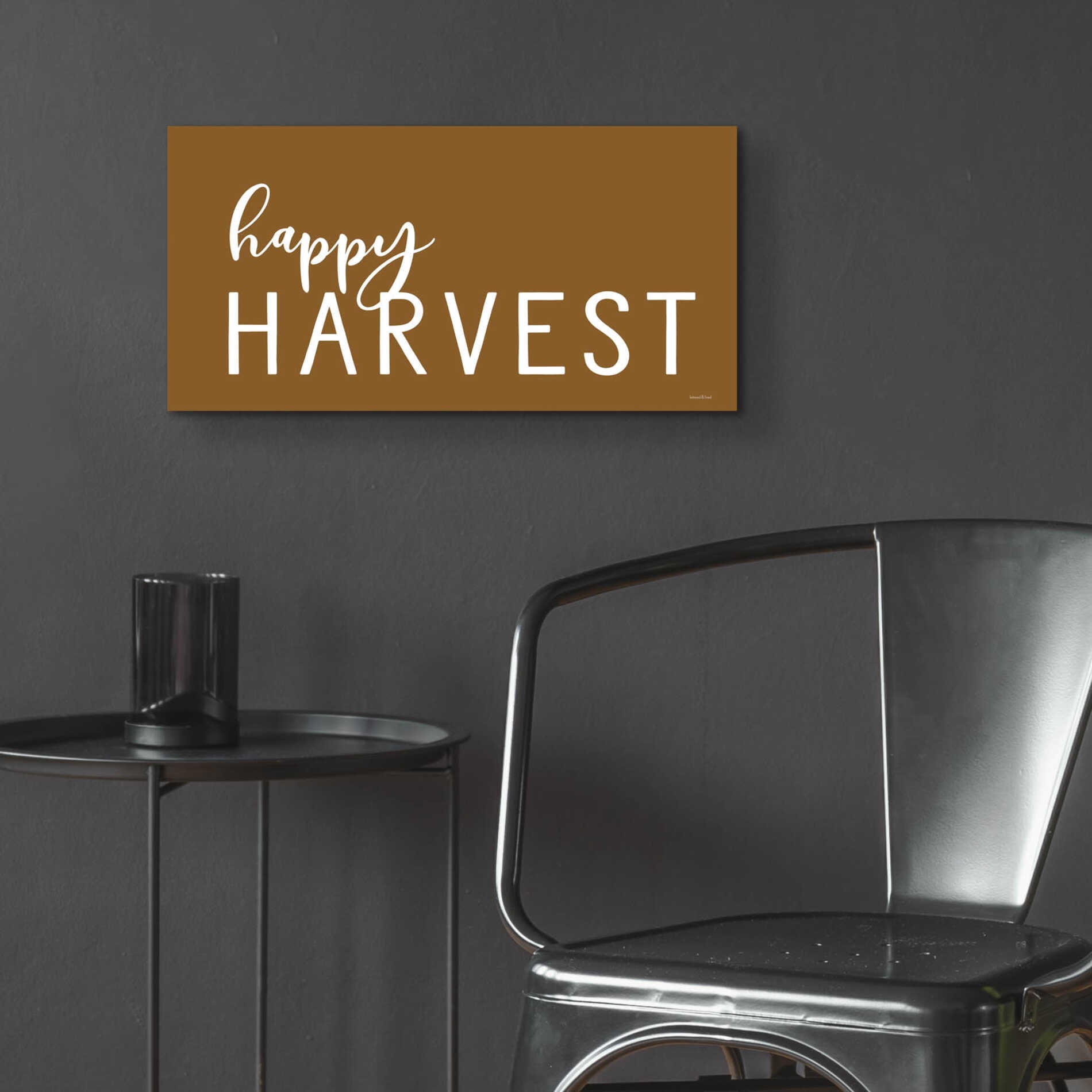 Epic Art 'Happy Harvest II' by Lettered & Lined, Acrylic Glass Wall Art,24x12