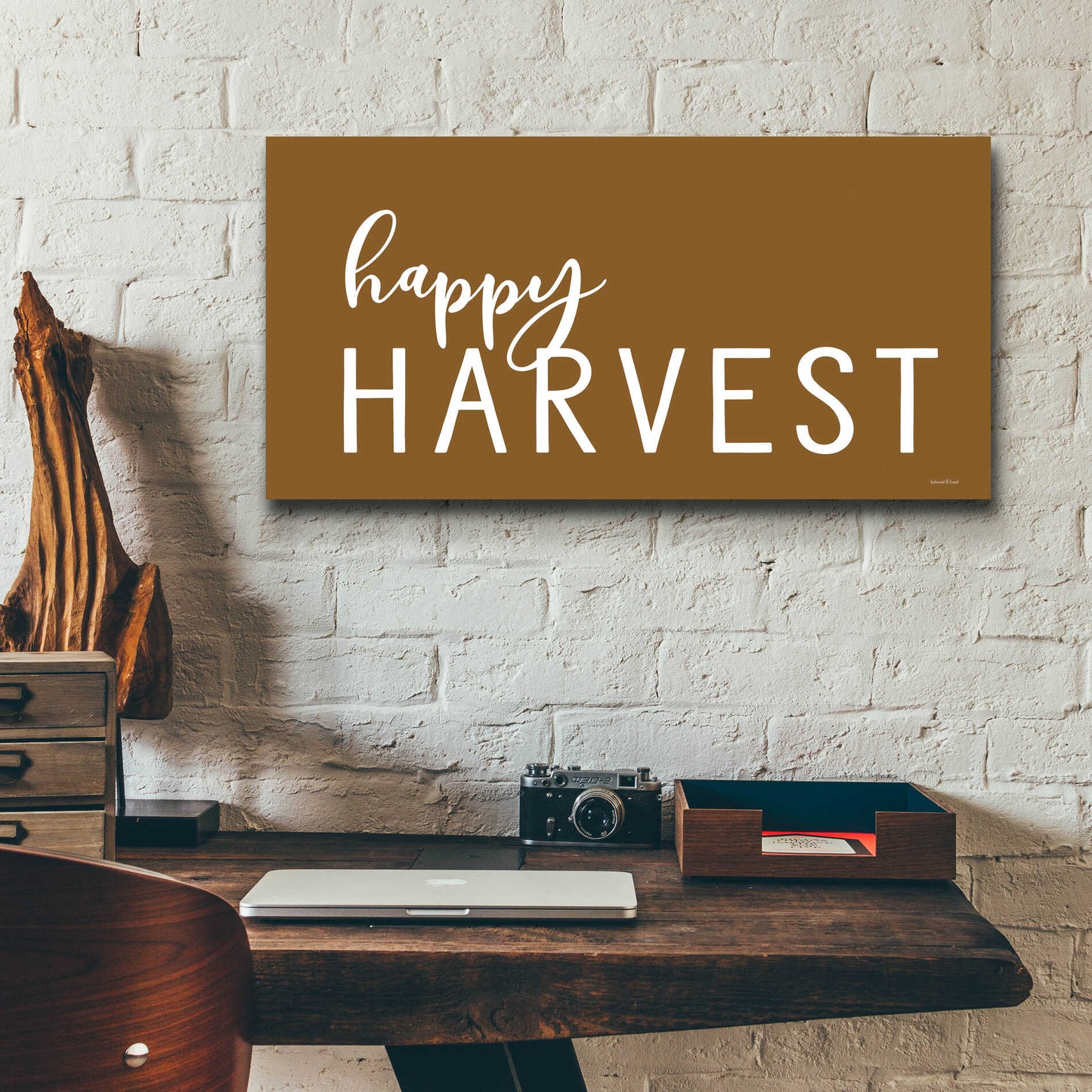 Epic Art 'Happy Harvest II' by Lettered & Lined, Acrylic Glass Wall Art,24x12