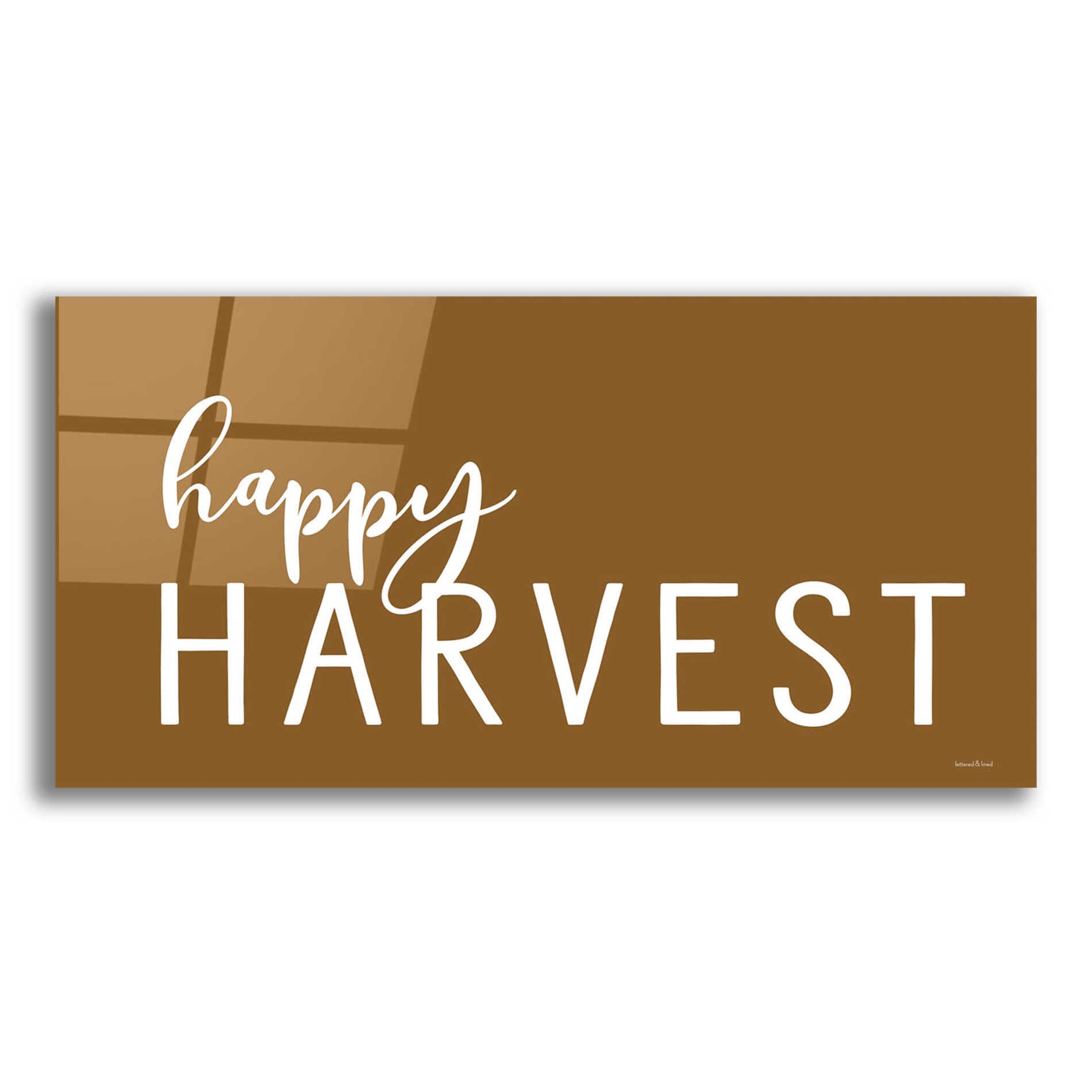 Epic Art 'Happy Harvest II' by Lettered & Lined, Acrylic Glass Wall Art,24x12