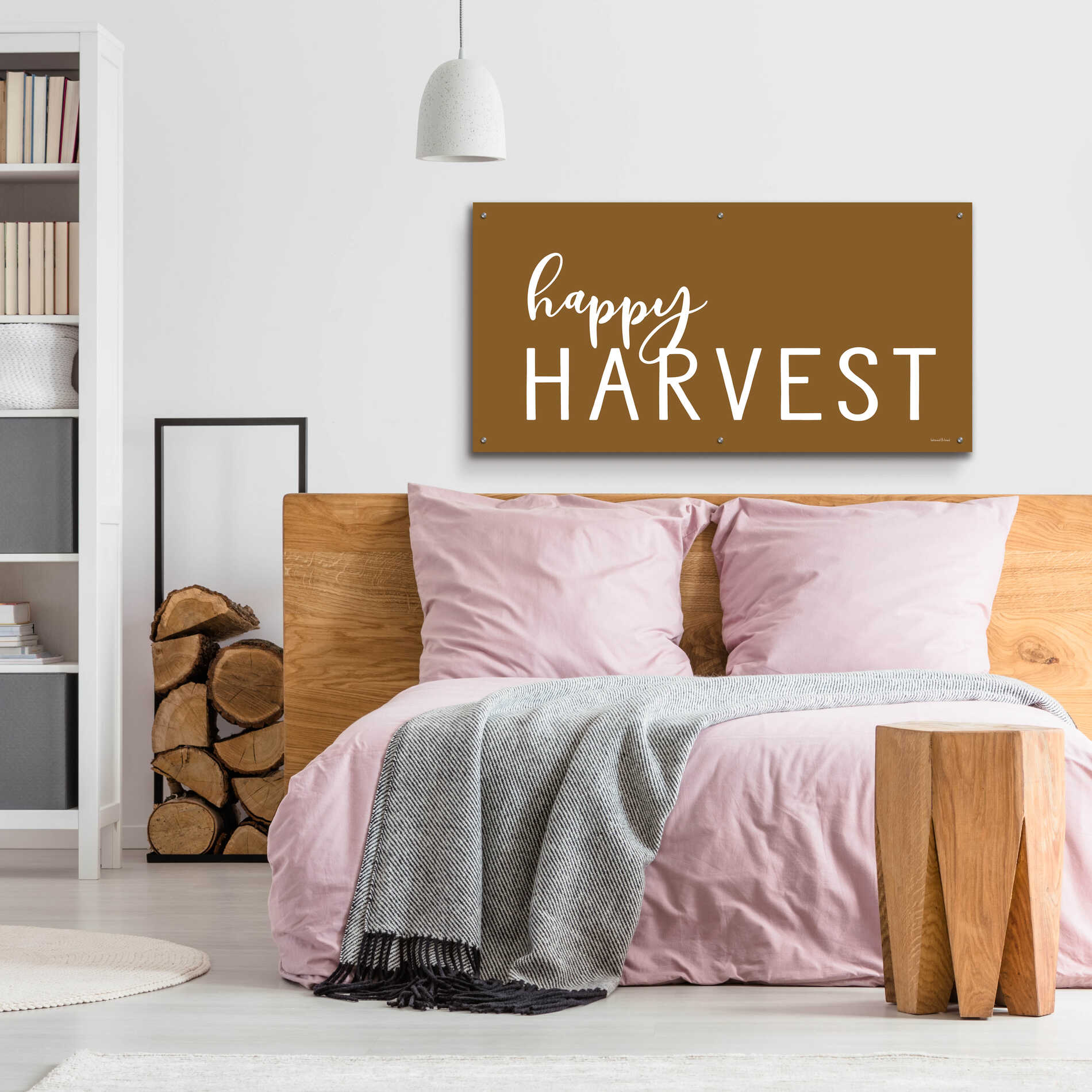 Epic Art 'Happy Harvest II' by Lettered & Lined, Acrylic Glass Wall Art,48x24