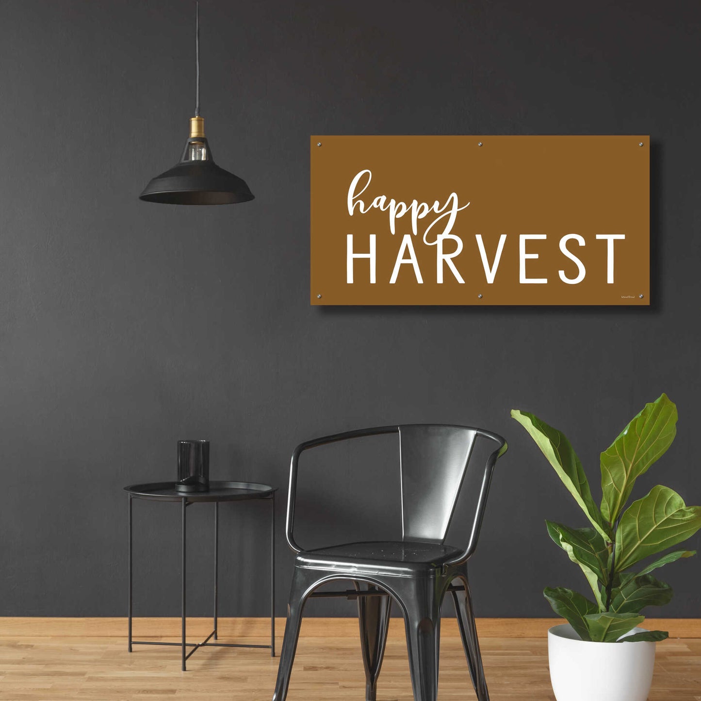 Epic Art 'Happy Harvest II' by Lettered & Lined, Acrylic Glass Wall Art,48x24