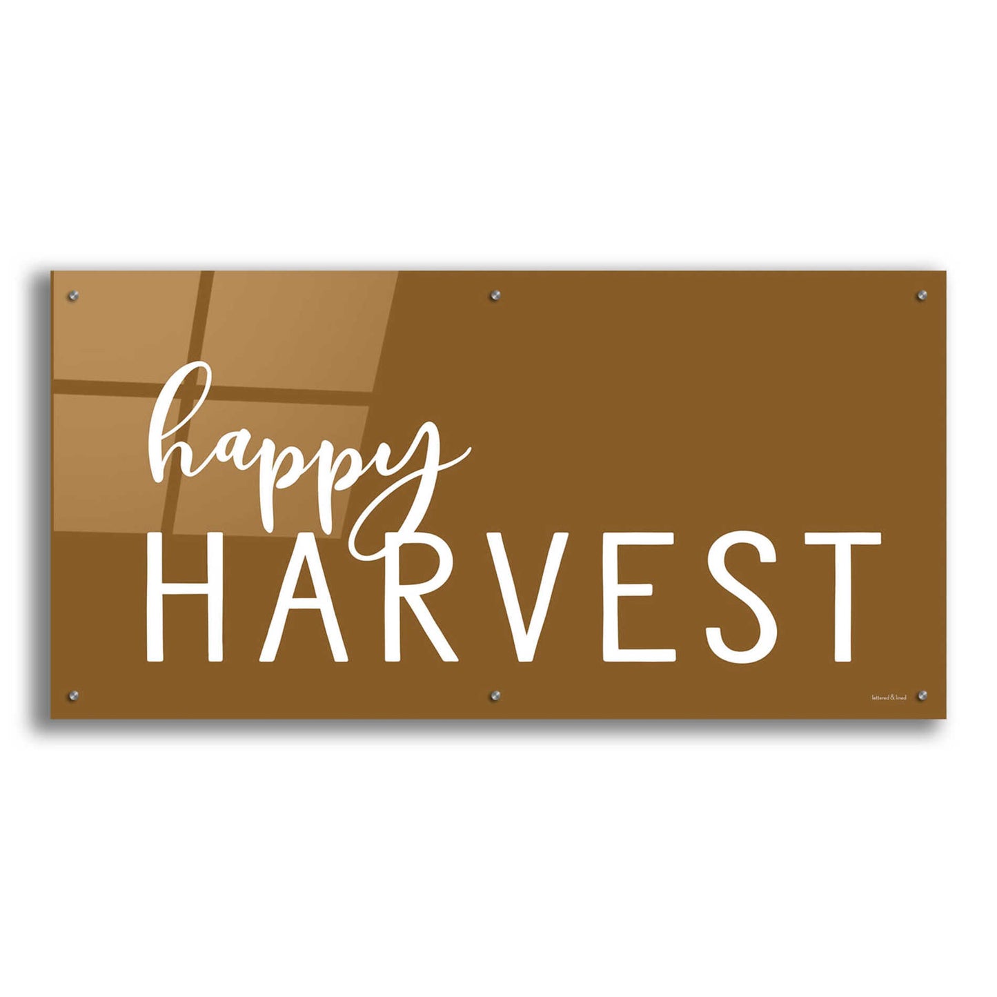 Epic Art 'Happy Harvest II' by Lettered & Lined, Acrylic Glass Wall Art,48x24