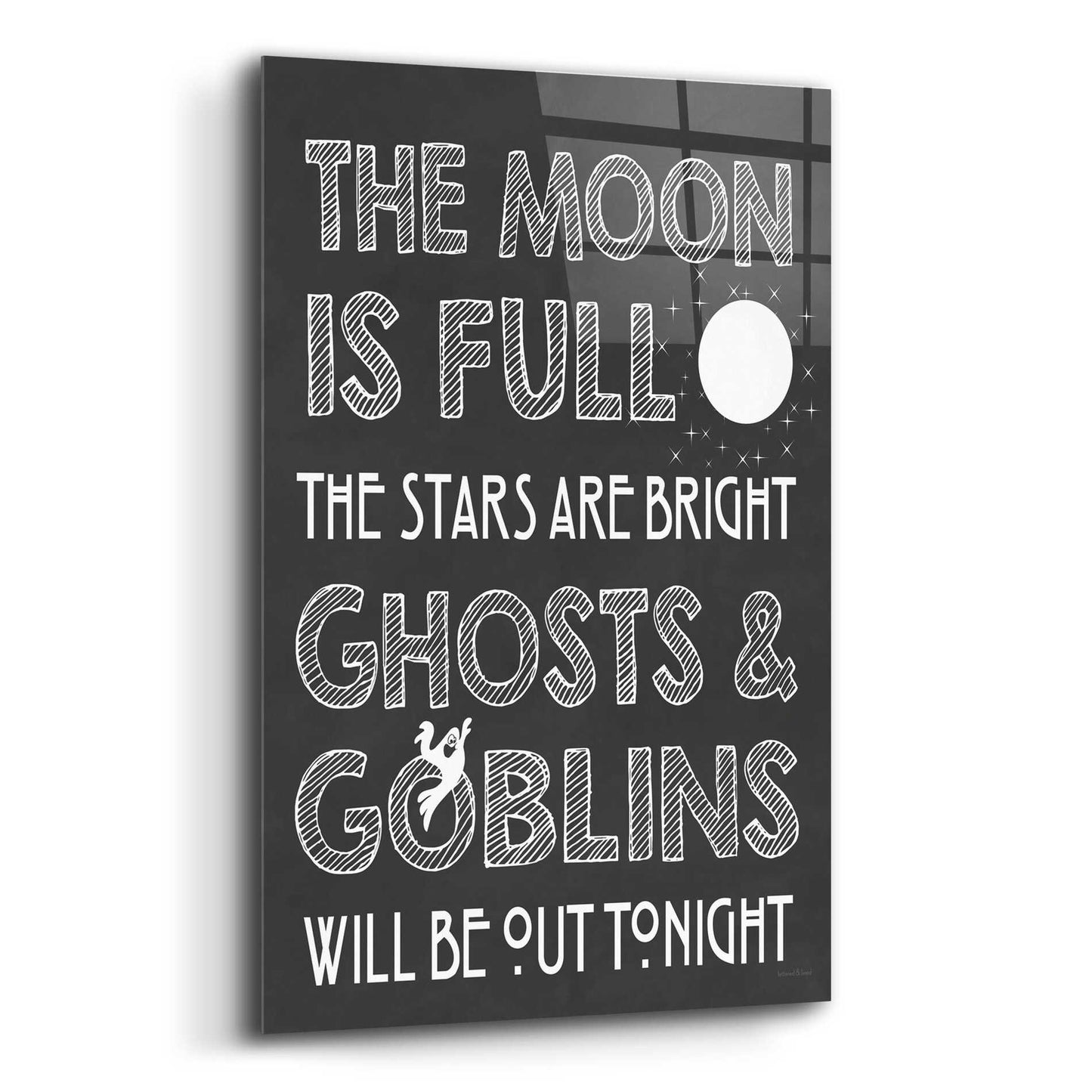 Epic Art 'The Moon Is Full II' by Lettered & Lined, Acrylic Glass Wall Art,12x16