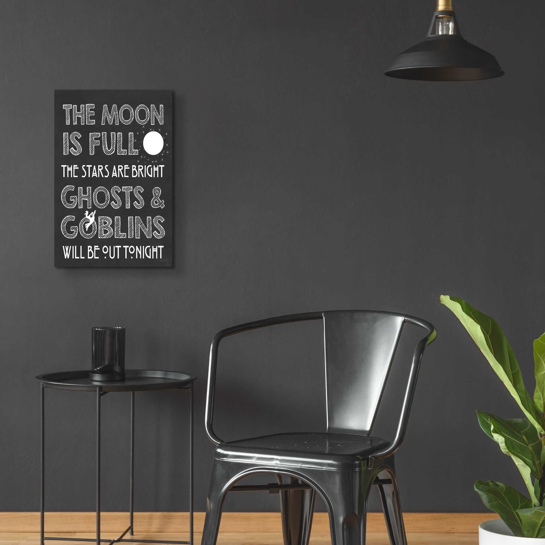 Epic Art 'The Moon Is Full II' by Lettered & Lined, Acrylic Glass Wall Art,16x24